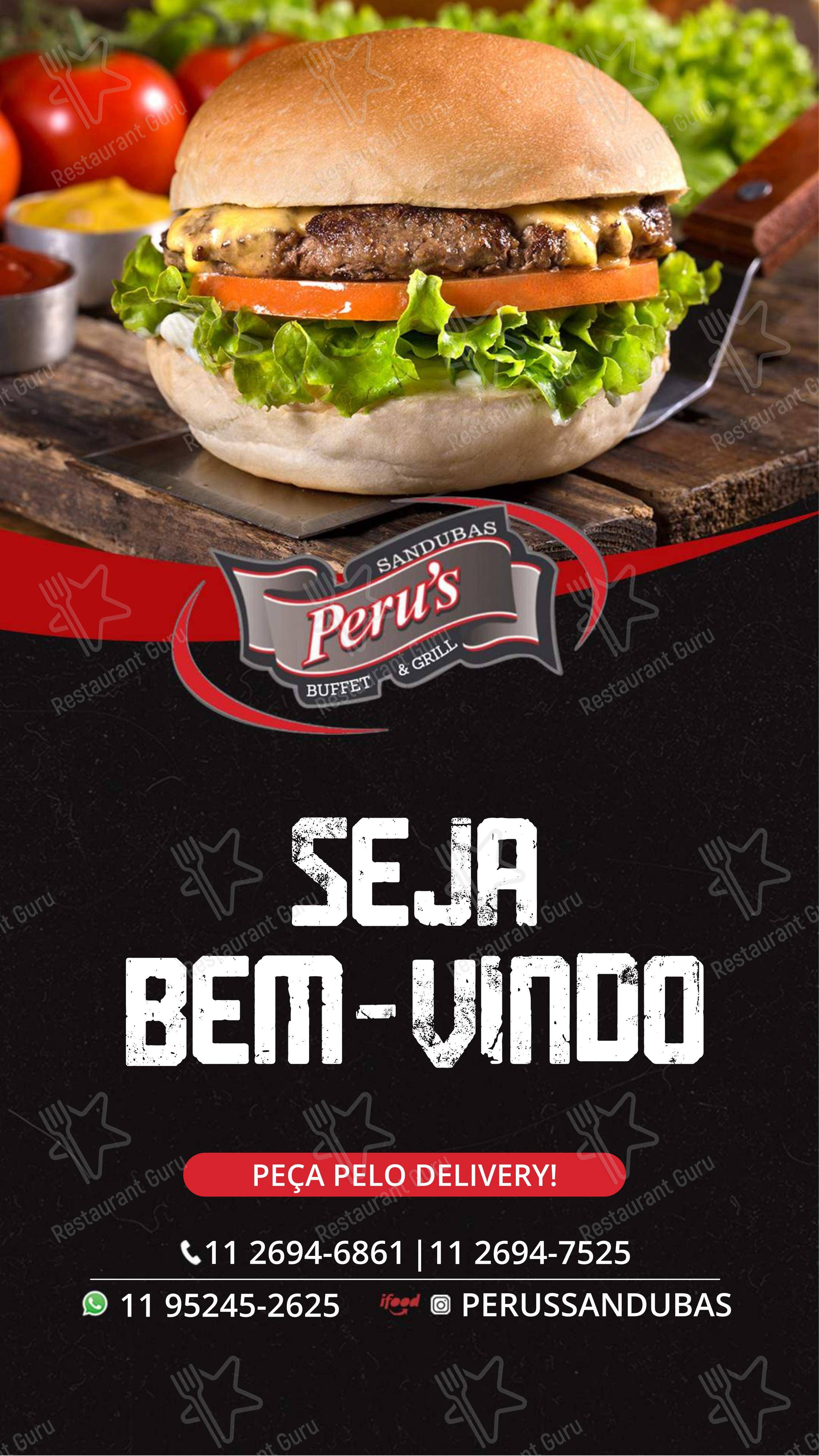 Menu para Restaurante, Churrascaria por Kilo e Lanchonete - Peru's Sandubas restaurante