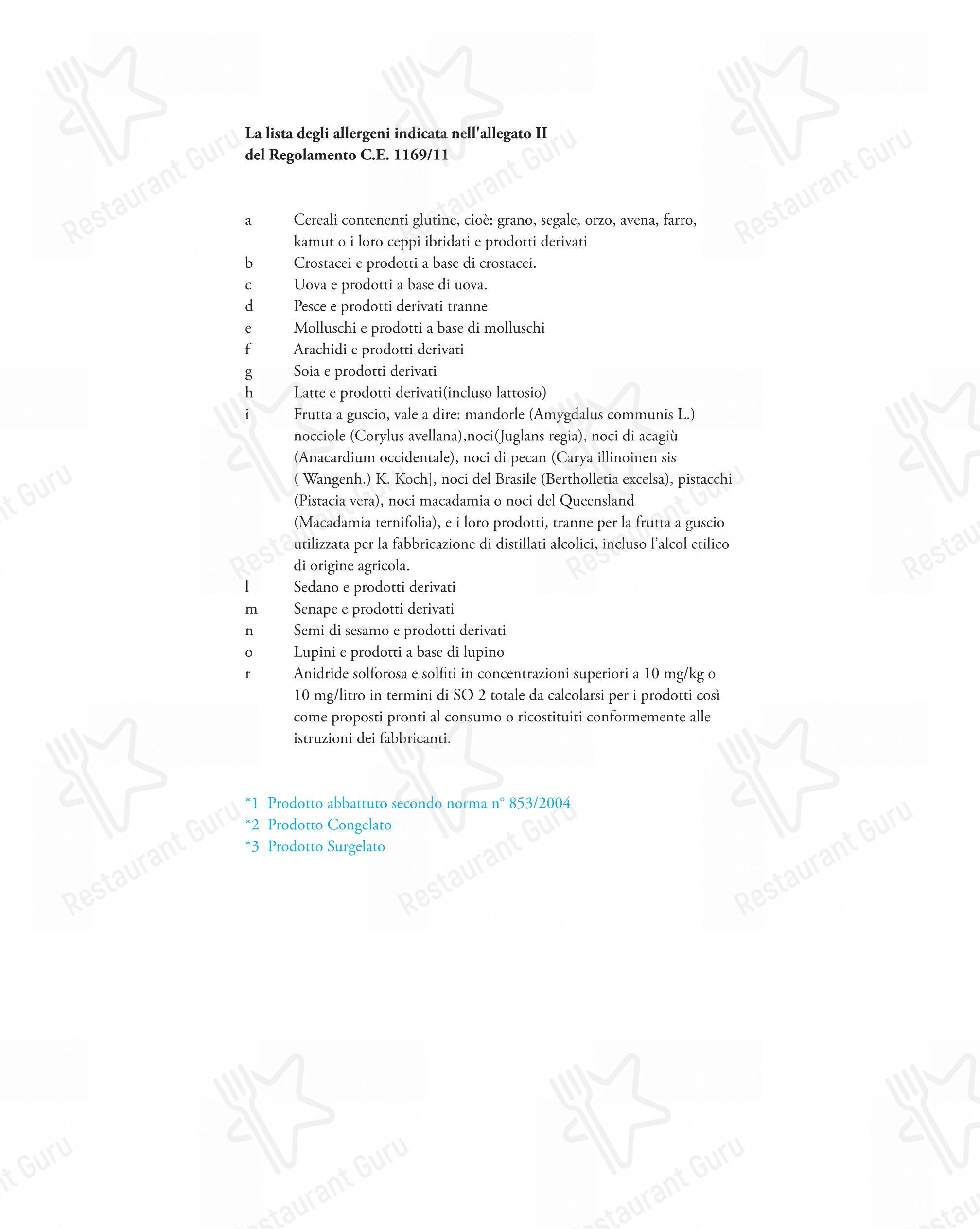 Menu pour Pescheria Rossini - 菜单