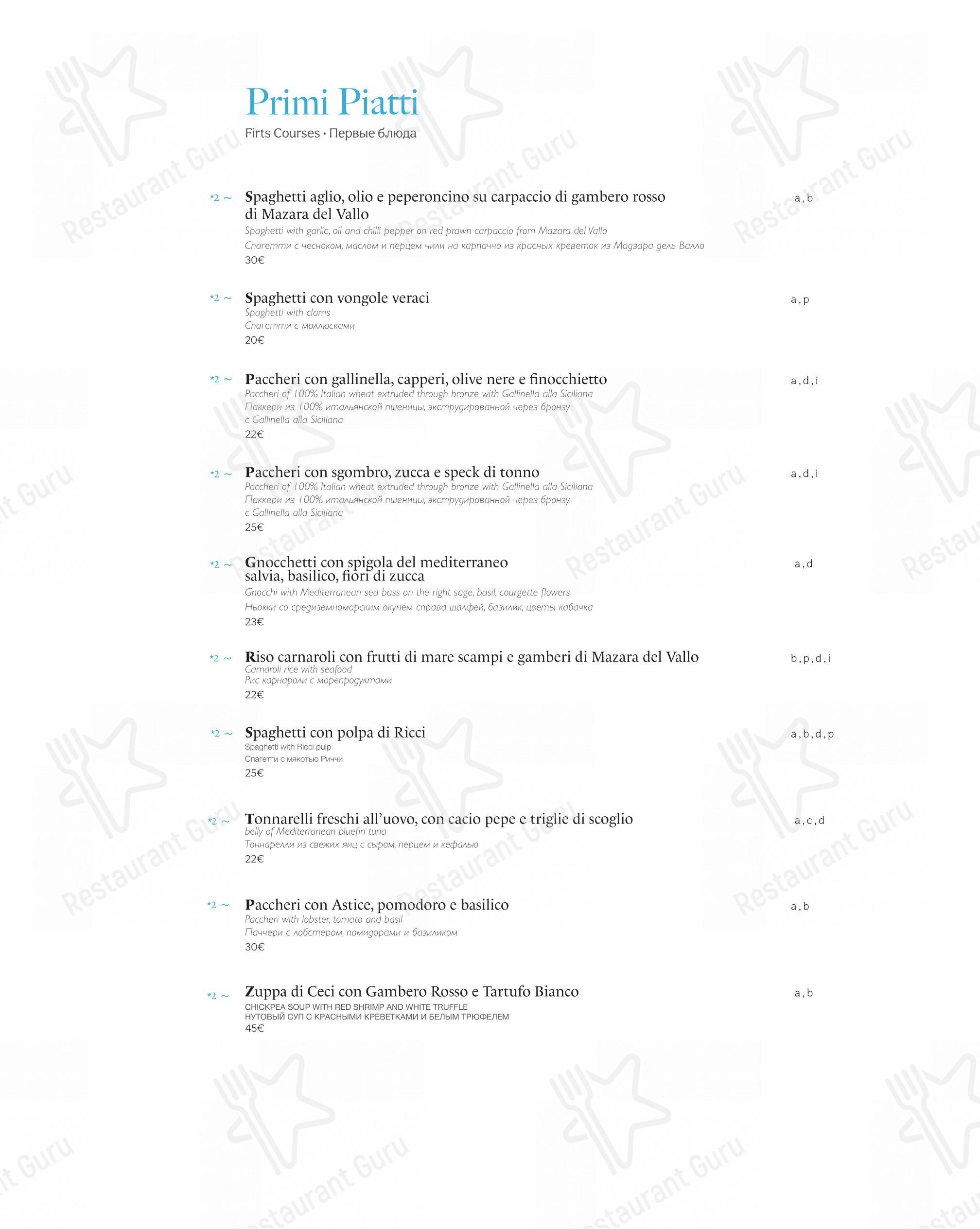 Menu pour Pescheria Rossini - 菜单