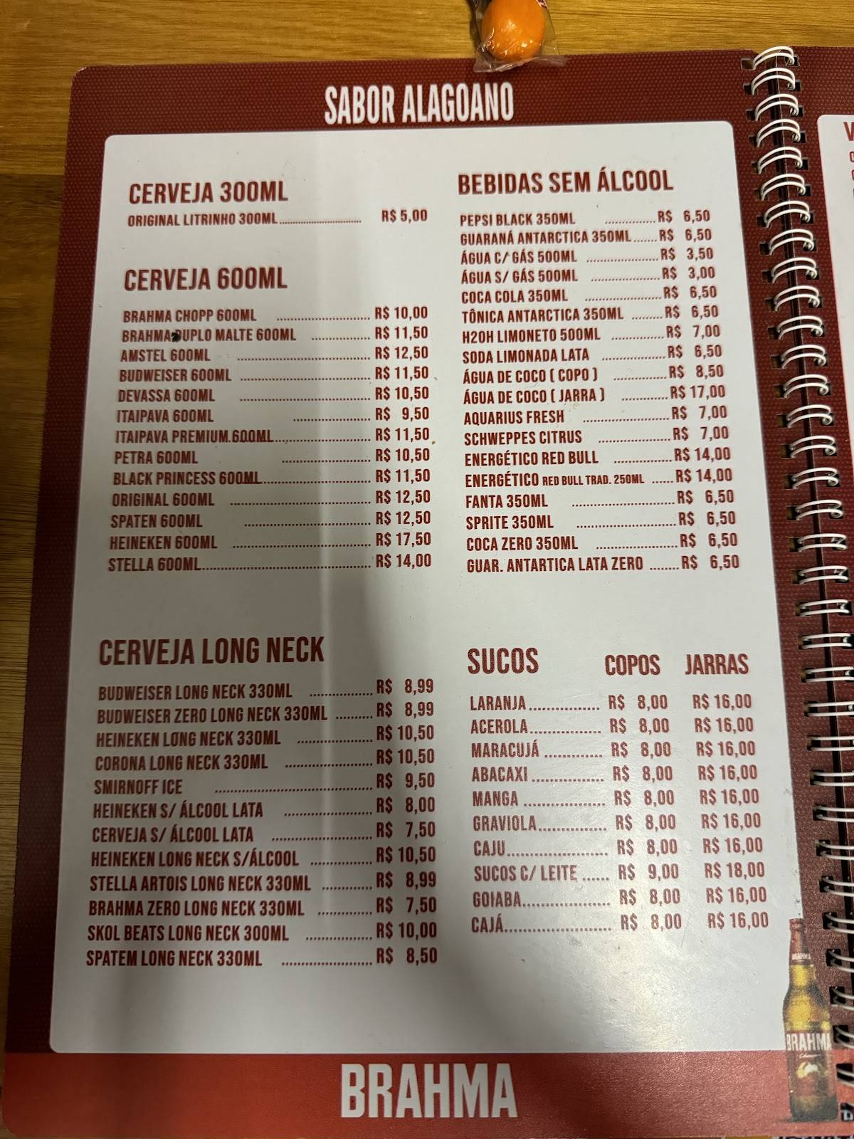 Petiscaria Sabor Alagoano cardápio