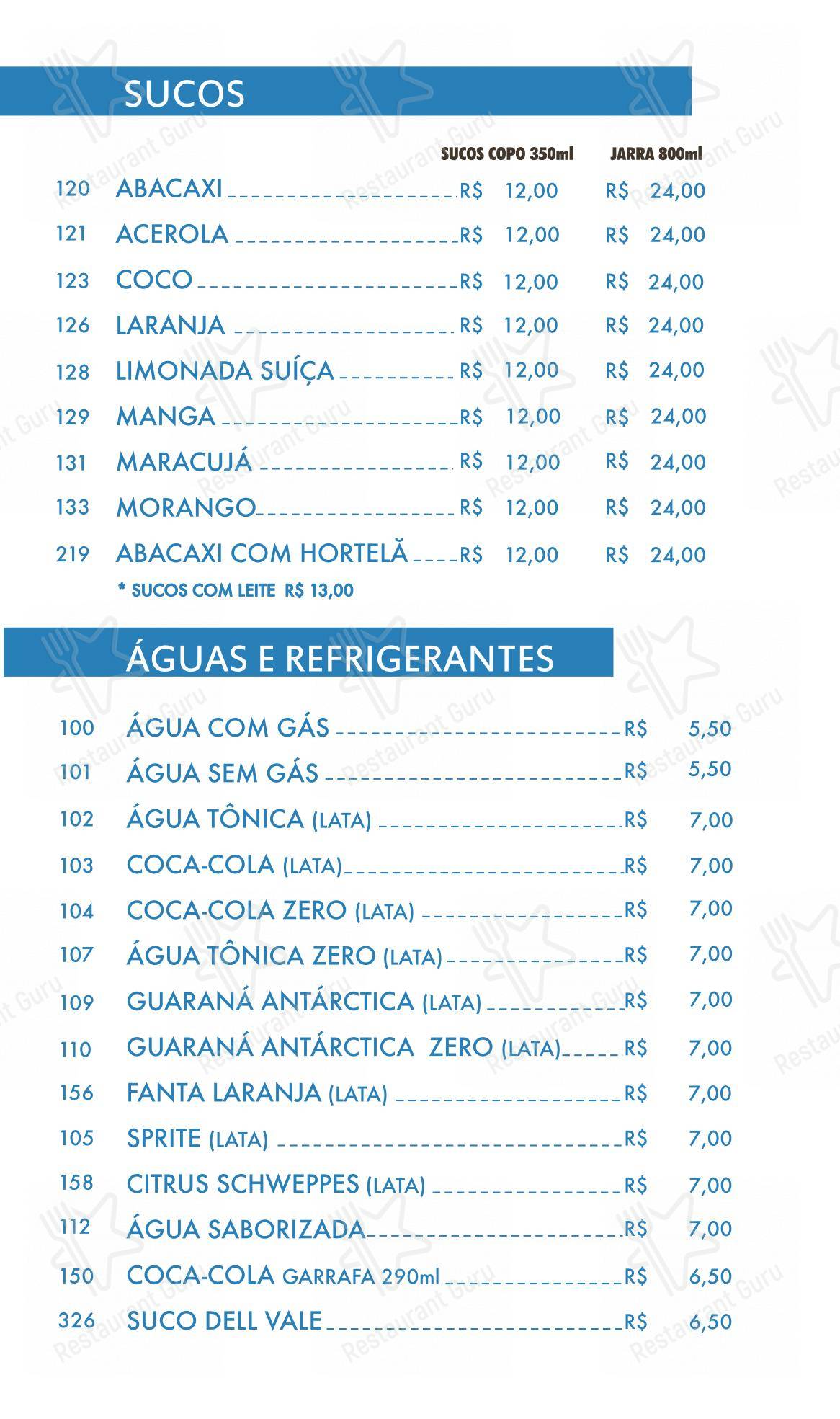 Pilequinho Restaurante - Menu