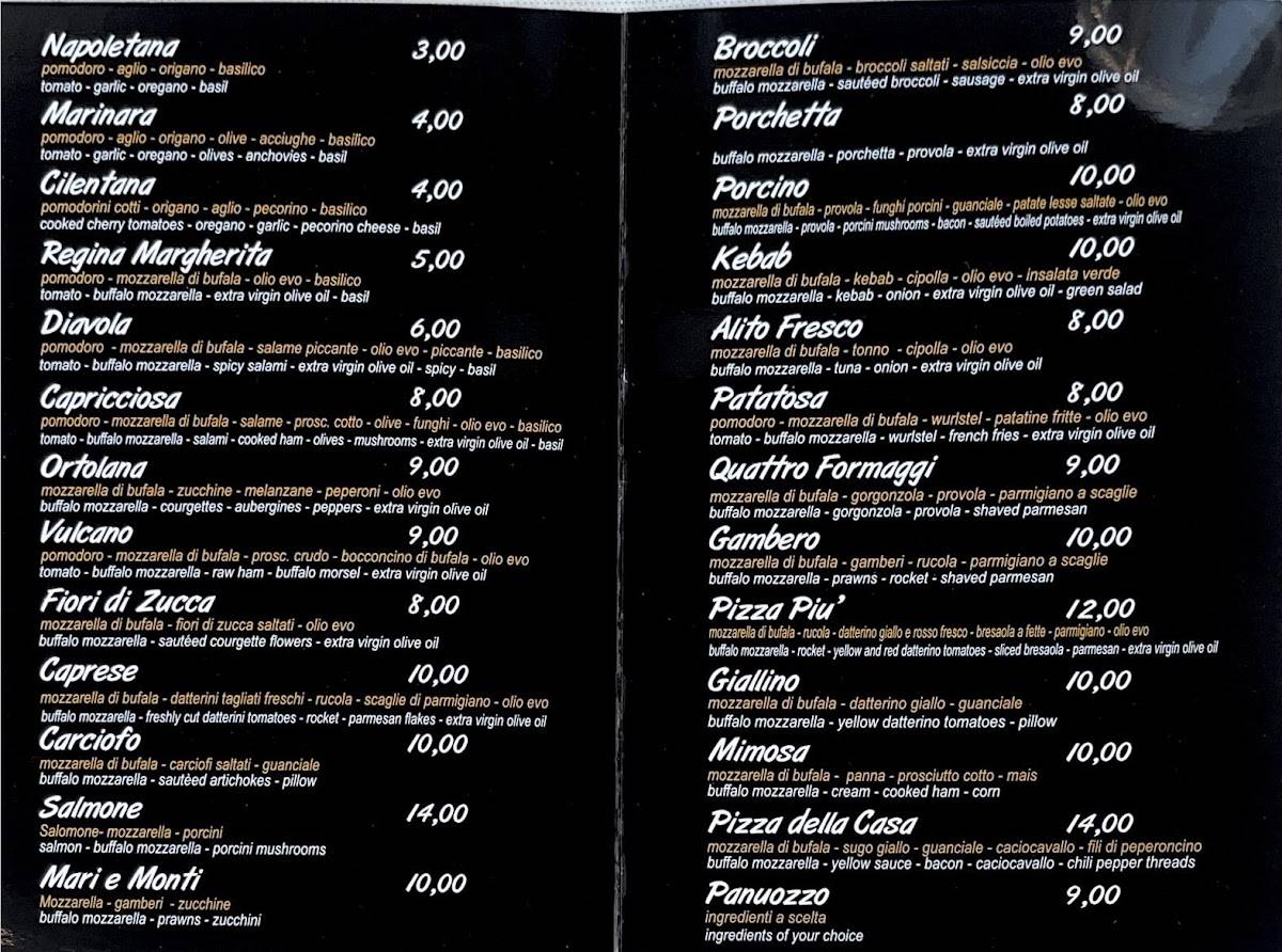 Menu di PizZa+ 