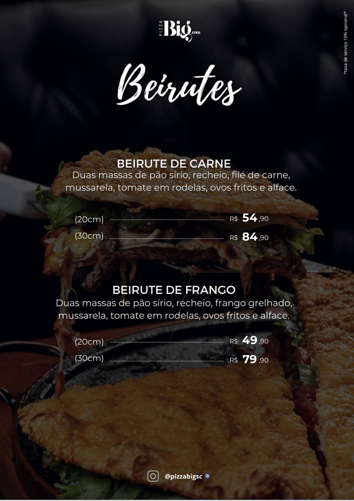 Pizza Big.com Balneário Piçarras S/C cardápio