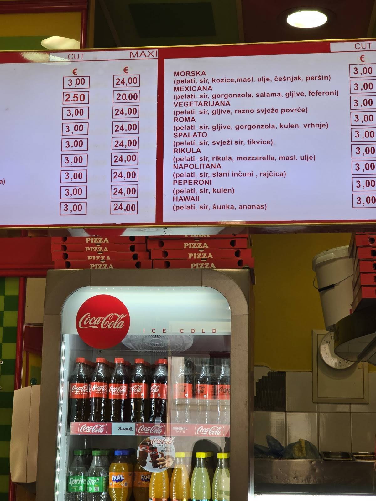 Menu di Pizza Cut Planet 2 
