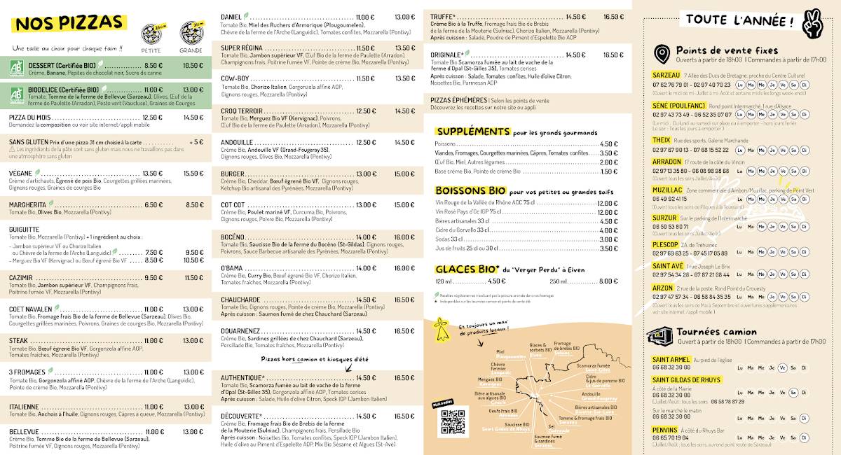 Menu de Pizza Rhuys Theix Noyalo
