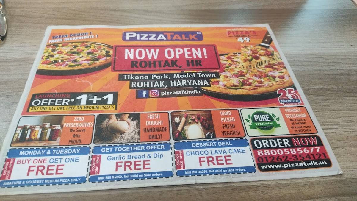 PizzaTalk by Raabta menu