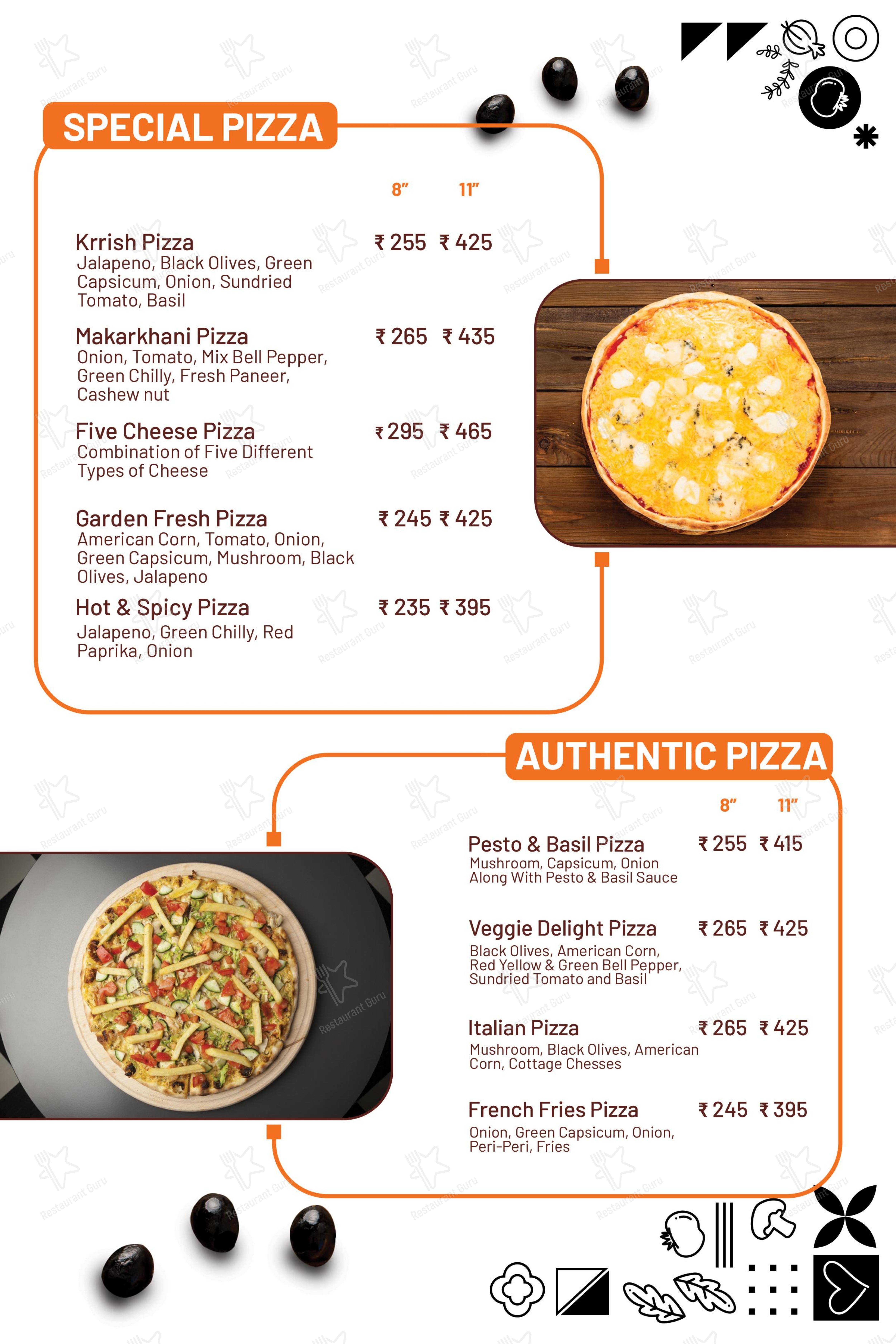 Pizzaiiolo Wood Fired Pizza SBR menu - 菜单