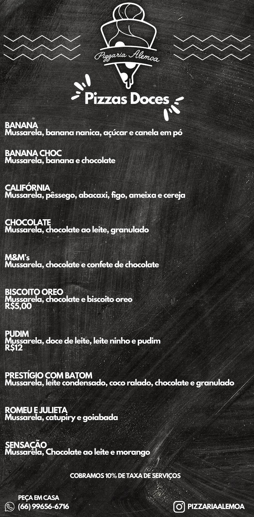 Pizzaria Alemoa cardápio