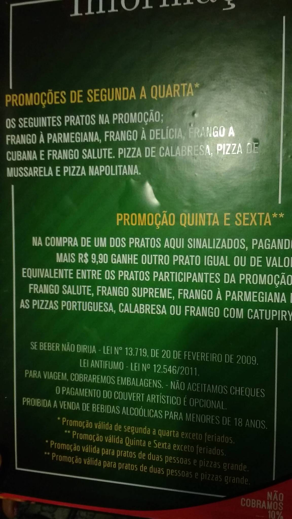 Pizzaria Atlântico Paissandu cardápio