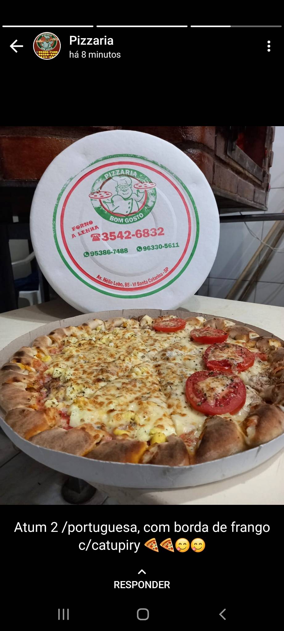 Pizzaria Bom Gosto Menezes cardápio