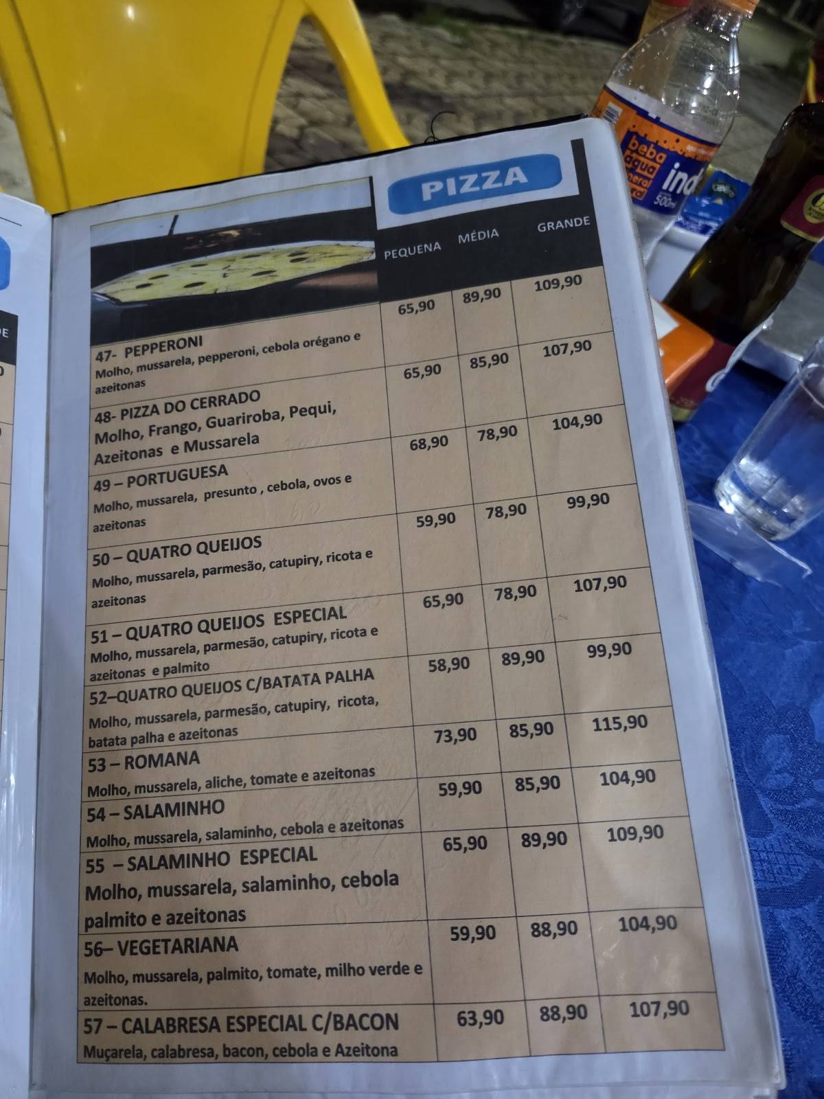 Pizzaria Casablanca cardápio