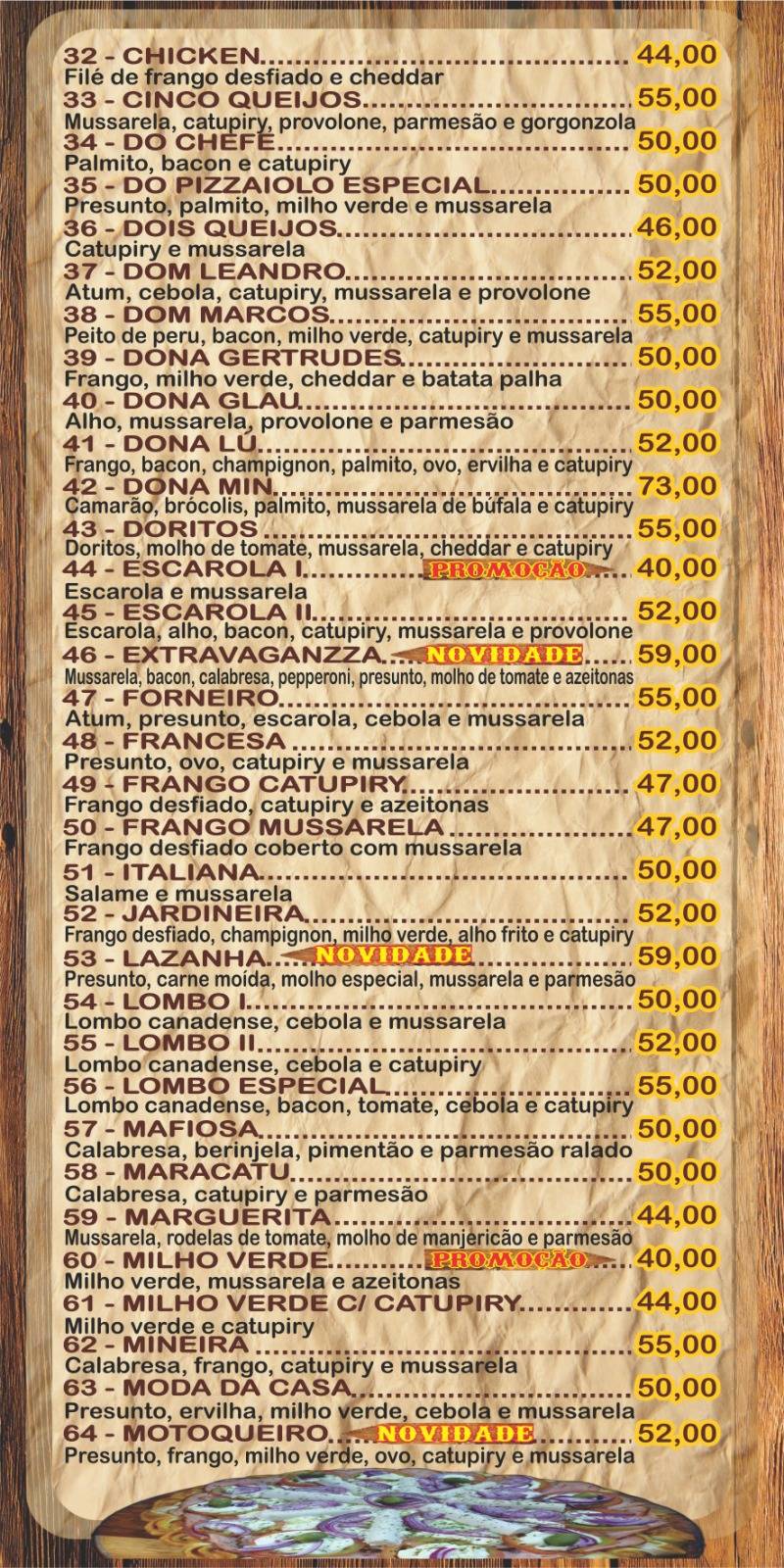 Pizzaria Dona Gertrudes cardápio