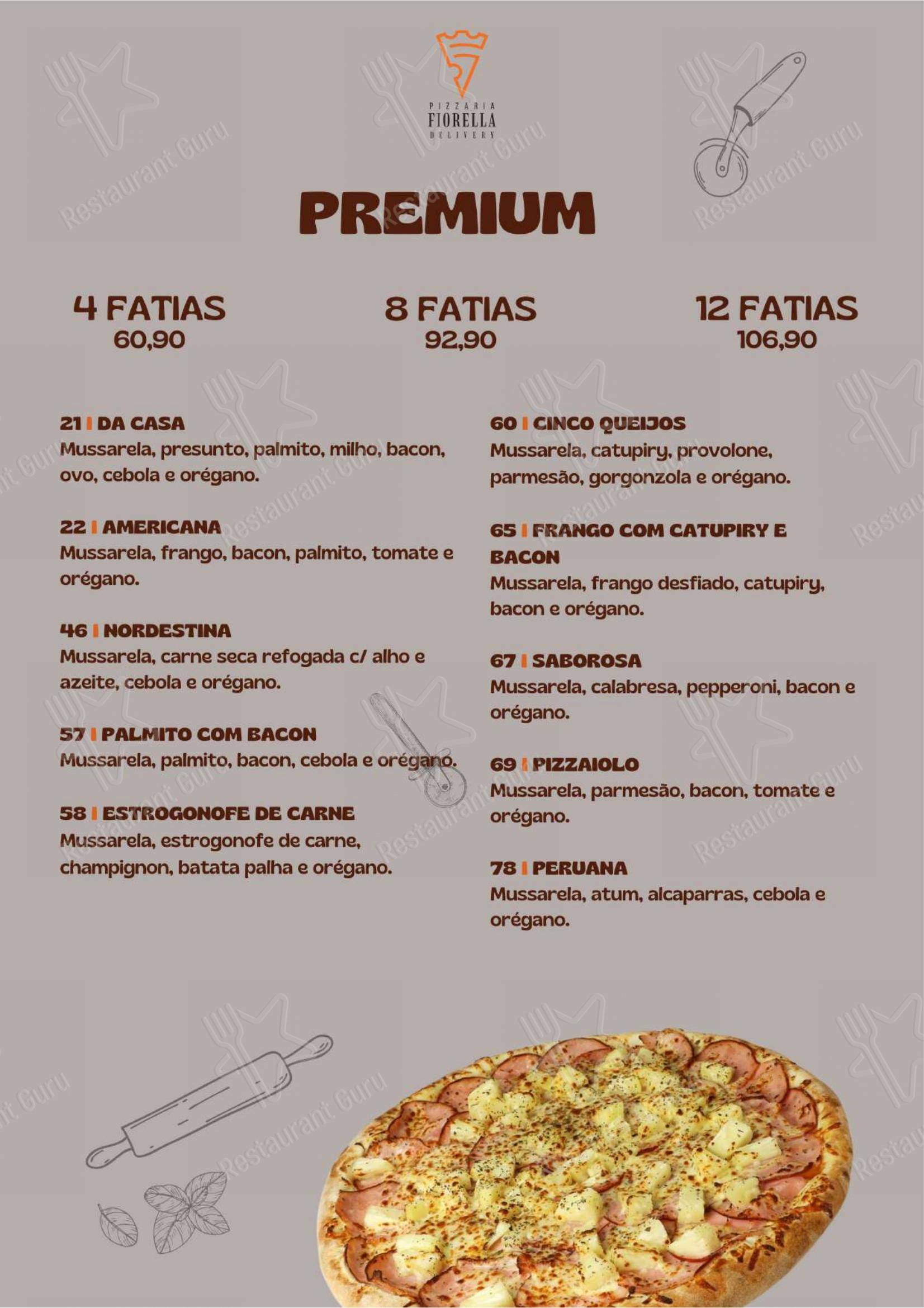 Pizzaria Fiorella em Londrina - Menu