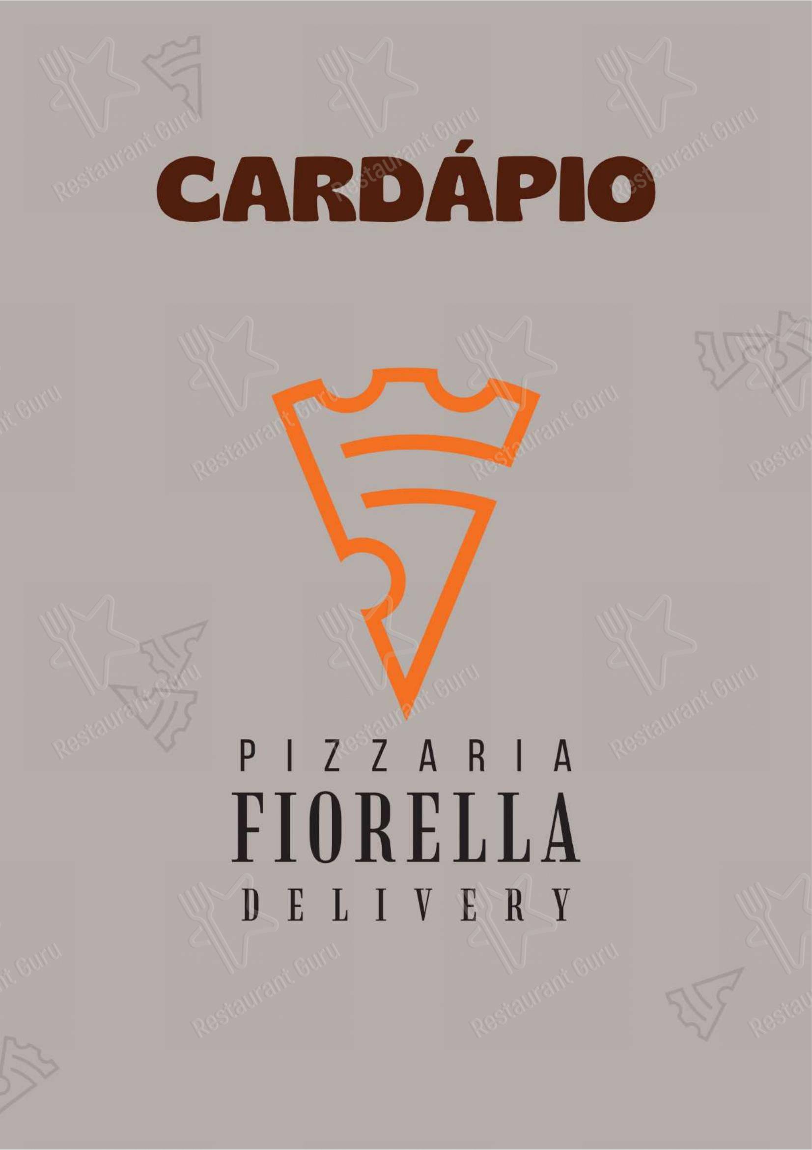 Menu para Pizzaria Fiorella restaurante