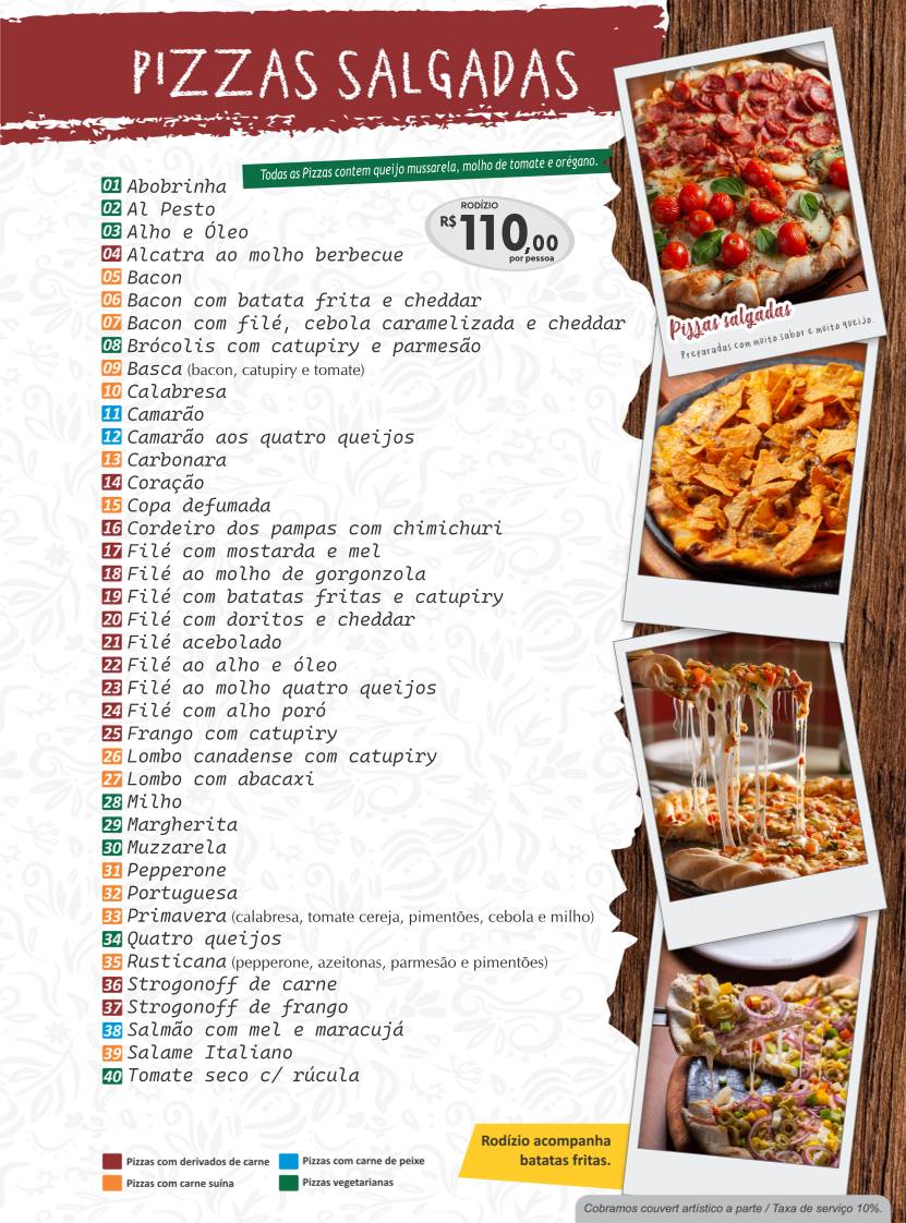 Pizzaria Gramado cardápio