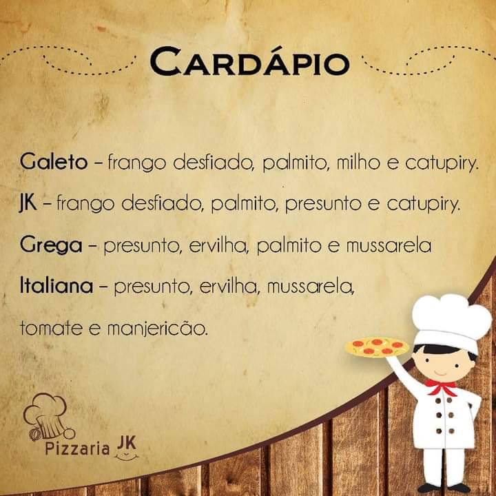 Pizzaria JK cardápio