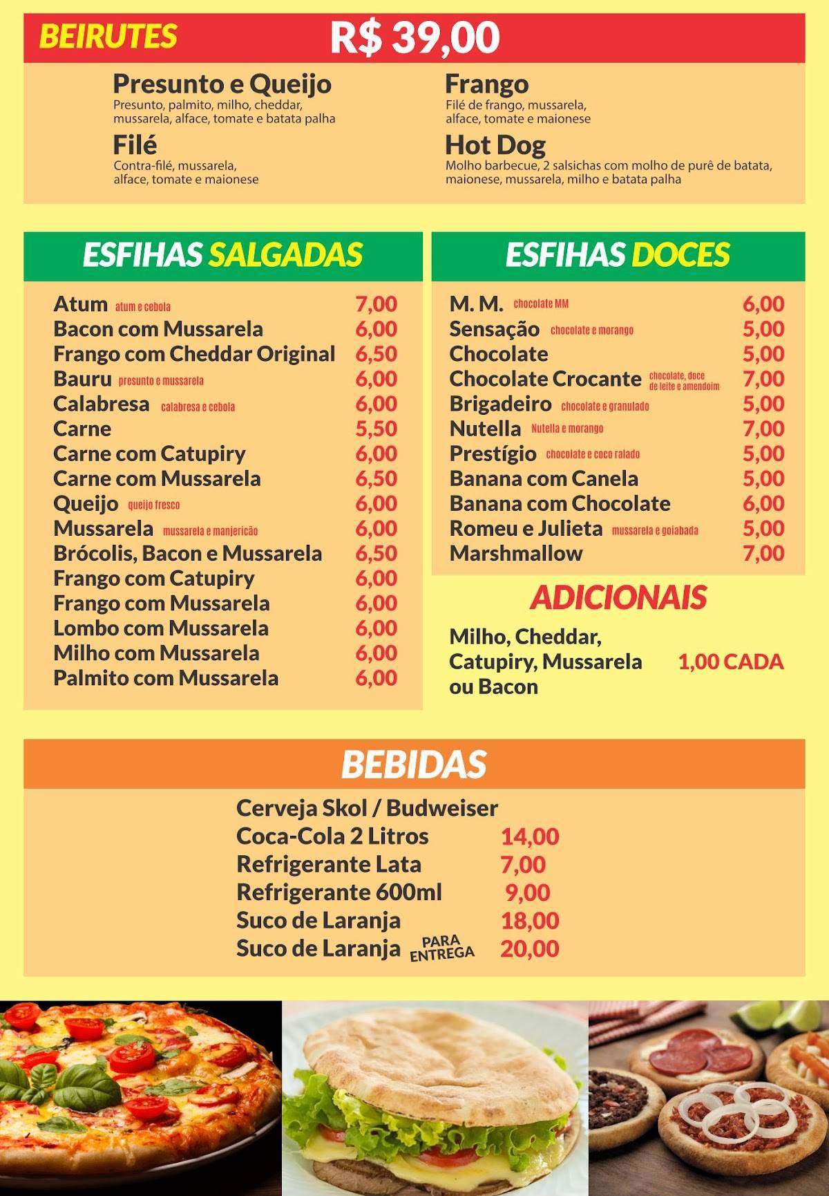 Pizzaria Vitória Alfenas cardápio