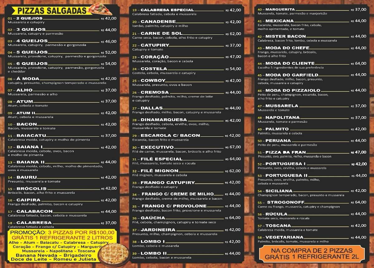 Pizzaria e Esfiharia Dallas - Botucatu cardápio