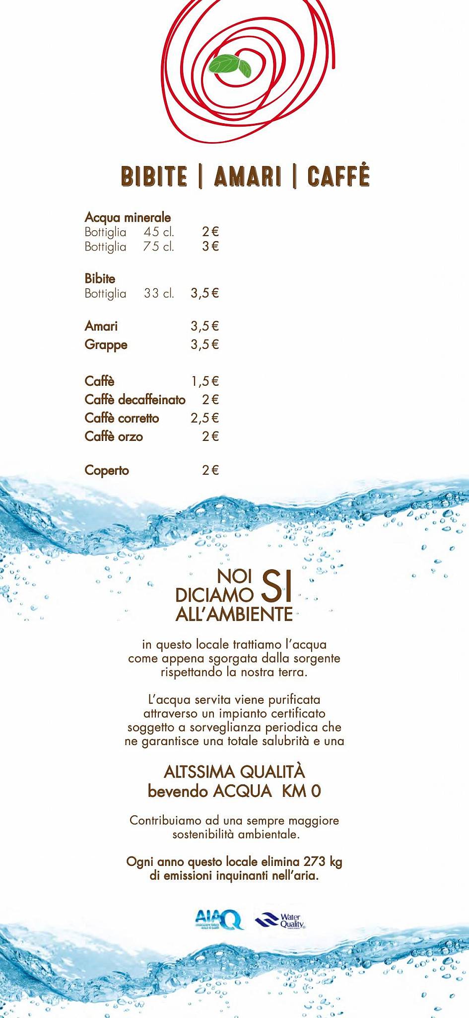 Menu di Pizzeria All'incrocio 