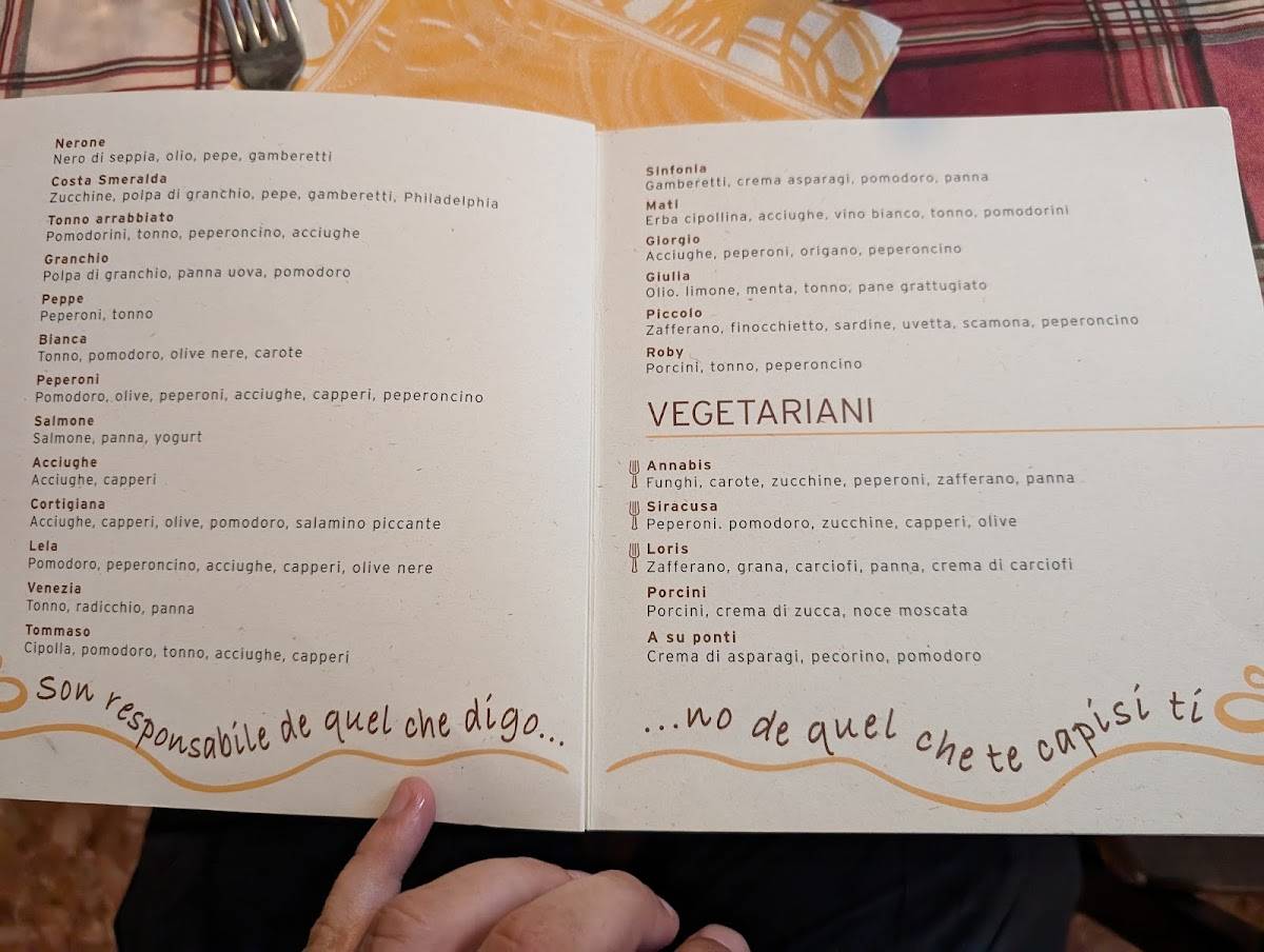 Menu di Bigoleria Alla Rocca 