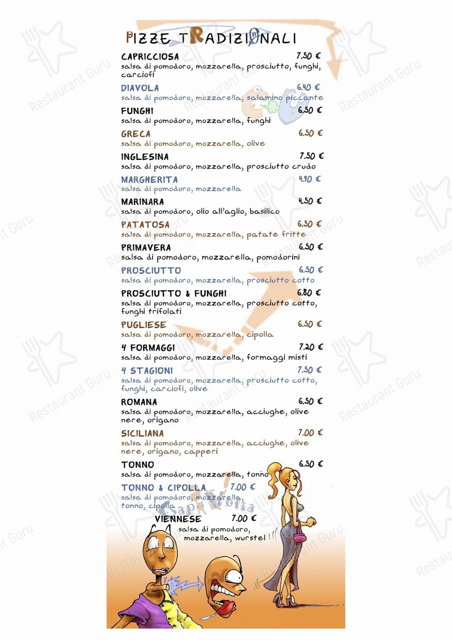 Menu di Pizzeria Ristorante Capovolta - Детское