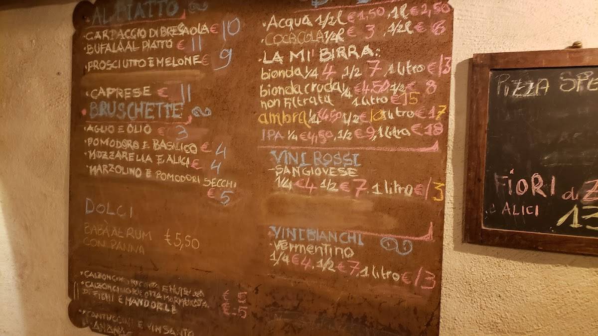 Menu di Da Gherardo 