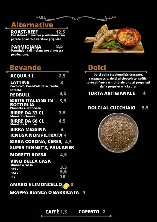 Menu di Fauglia Pizzeria Pizzicotto 