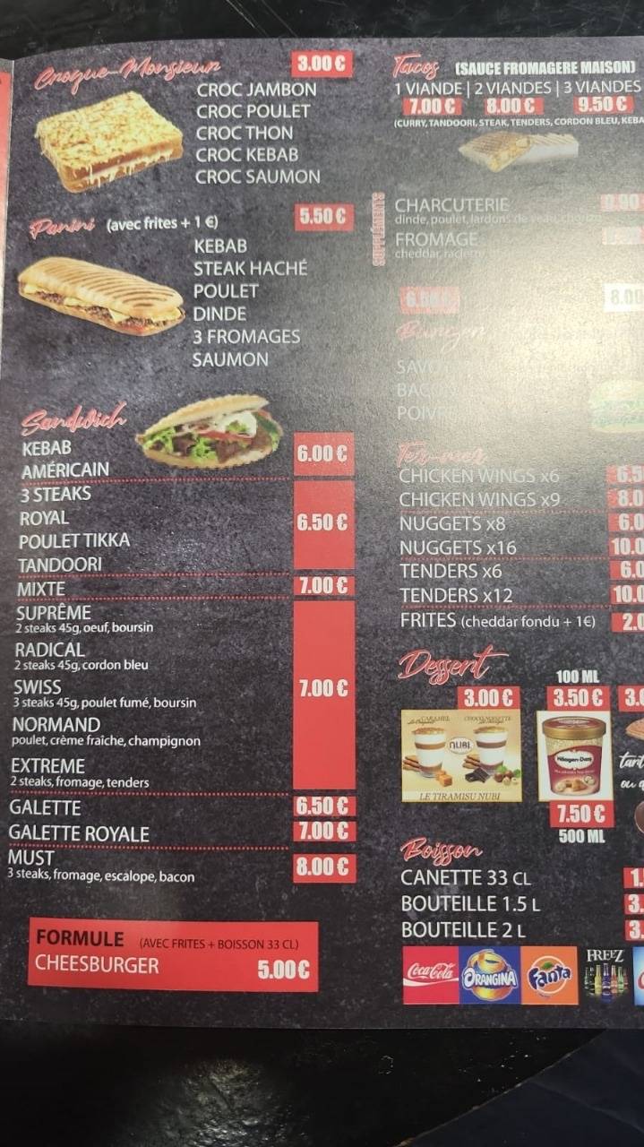 Menu de Flash pizza