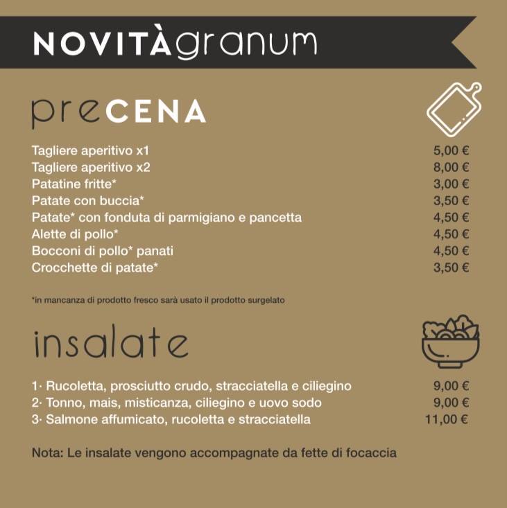 Menu di Granum Pizzeria 