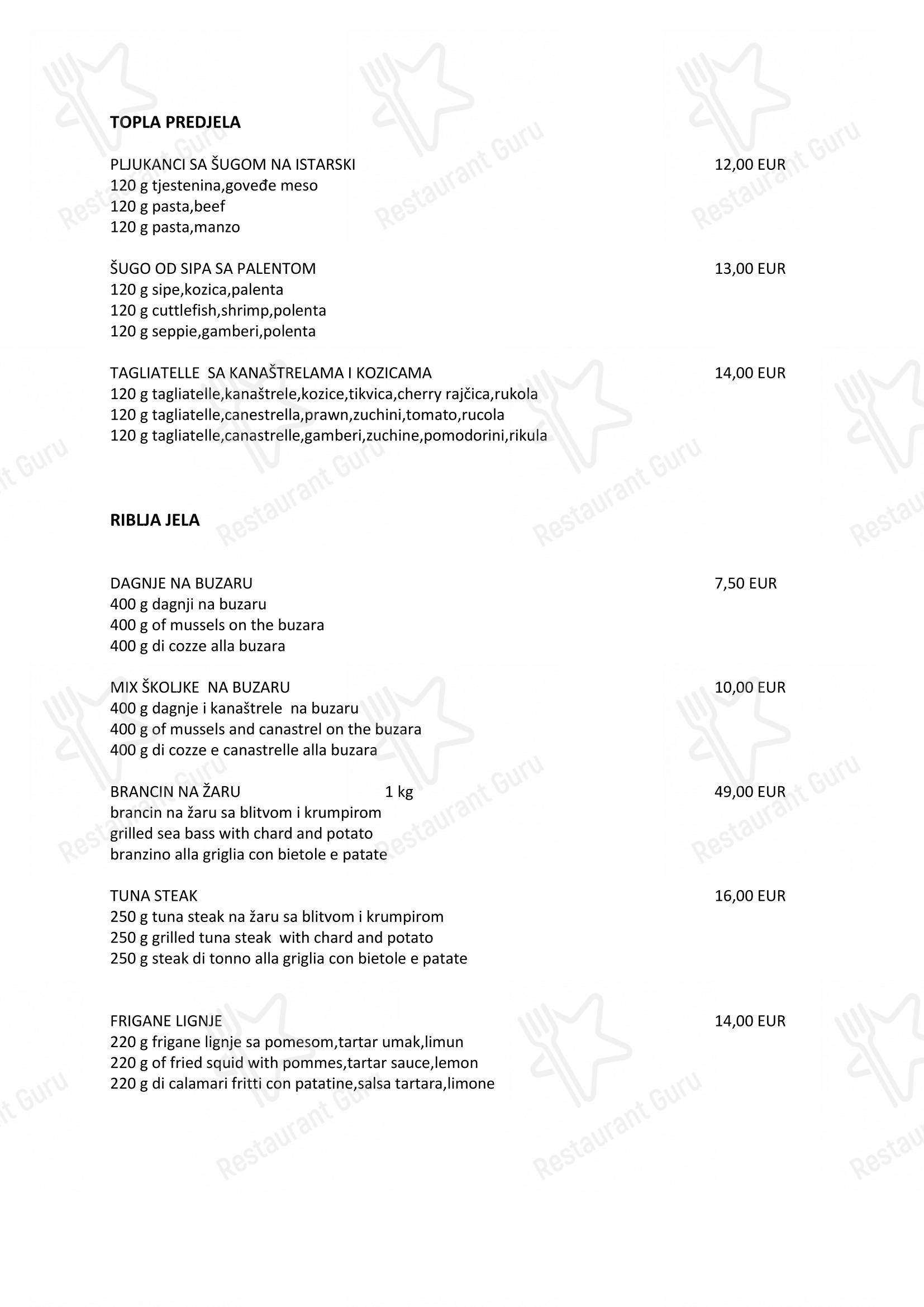 Menu per Pizzeria Laco ristorante