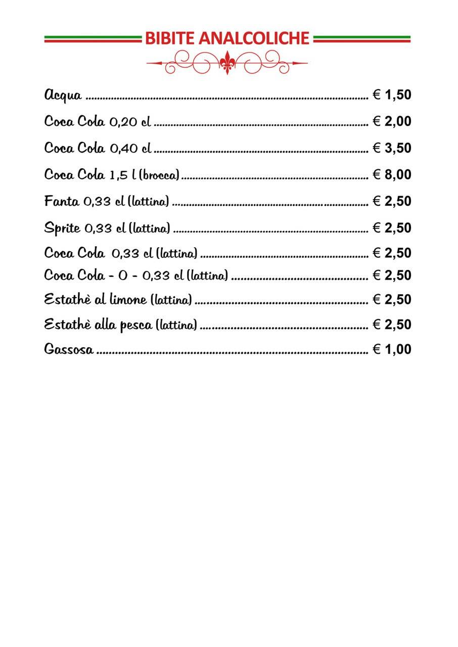 Menu di Pizzeria Malu' 