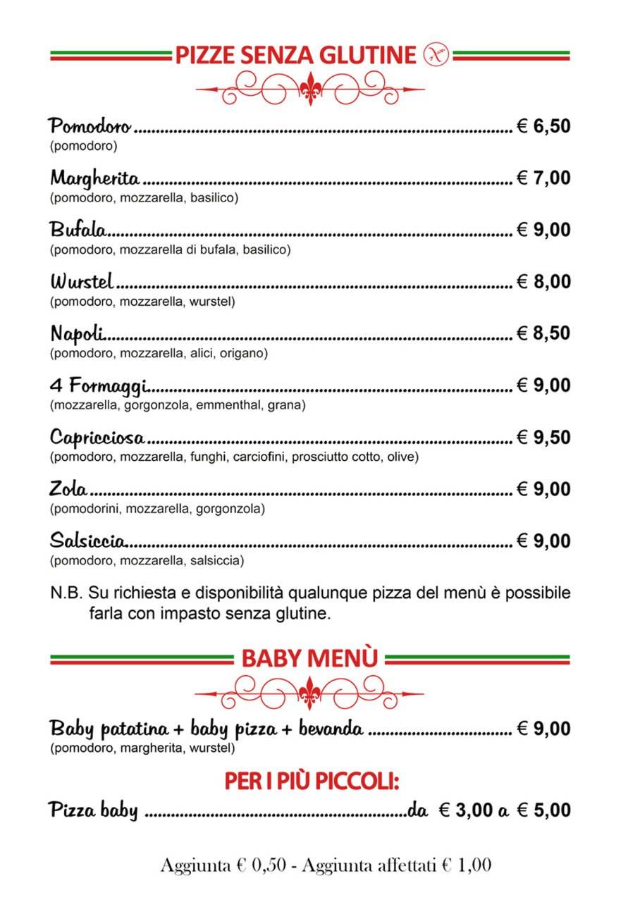 Menu di Pizzeria Malu' 
