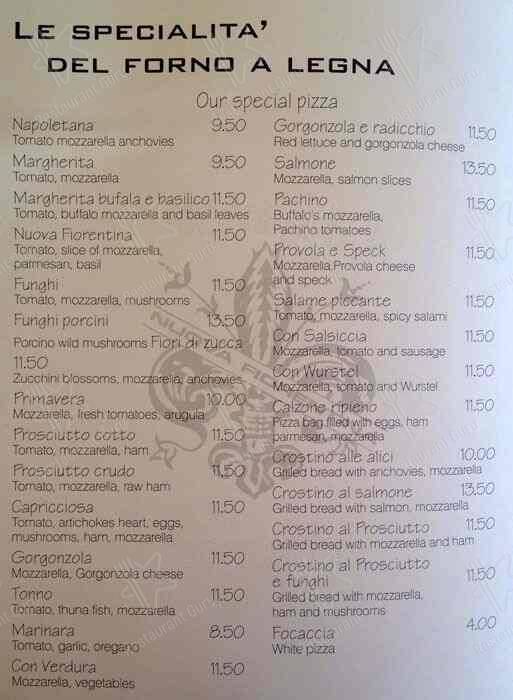 Menu di Nuova Fiorentina 