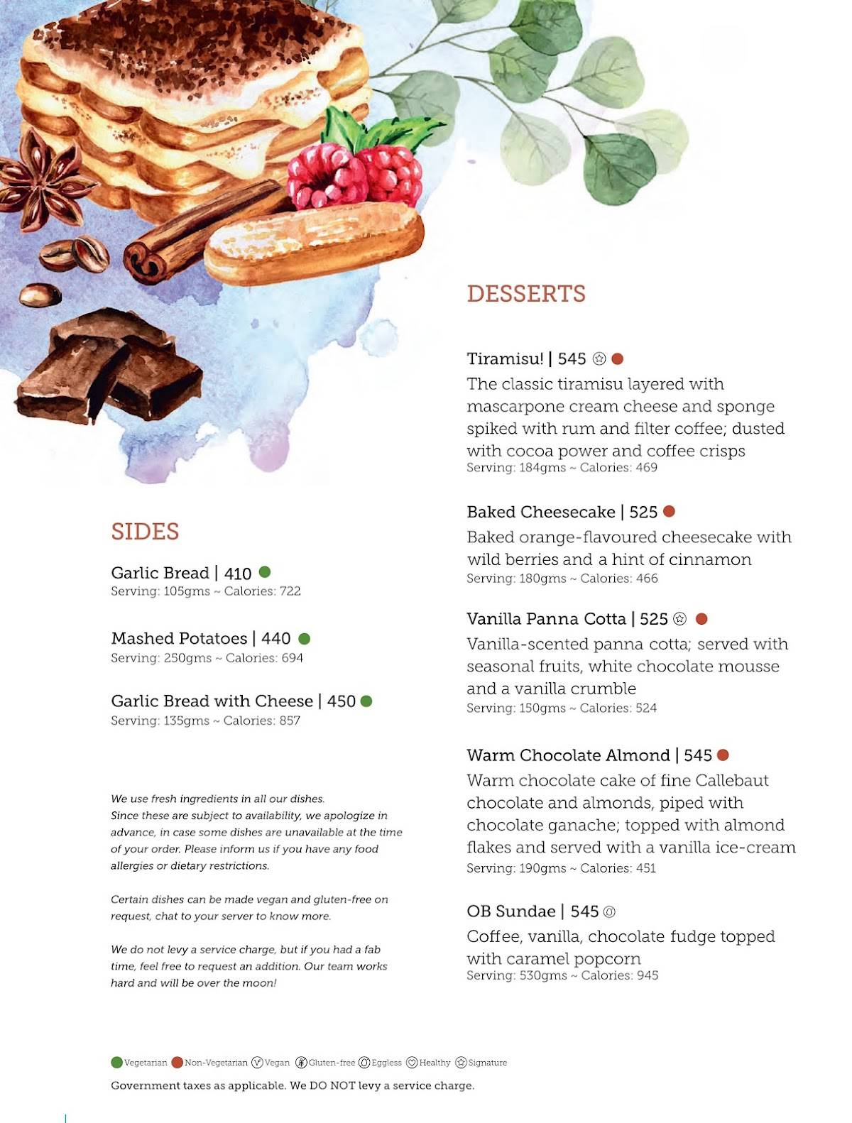 Olive Bistro & Bar menu