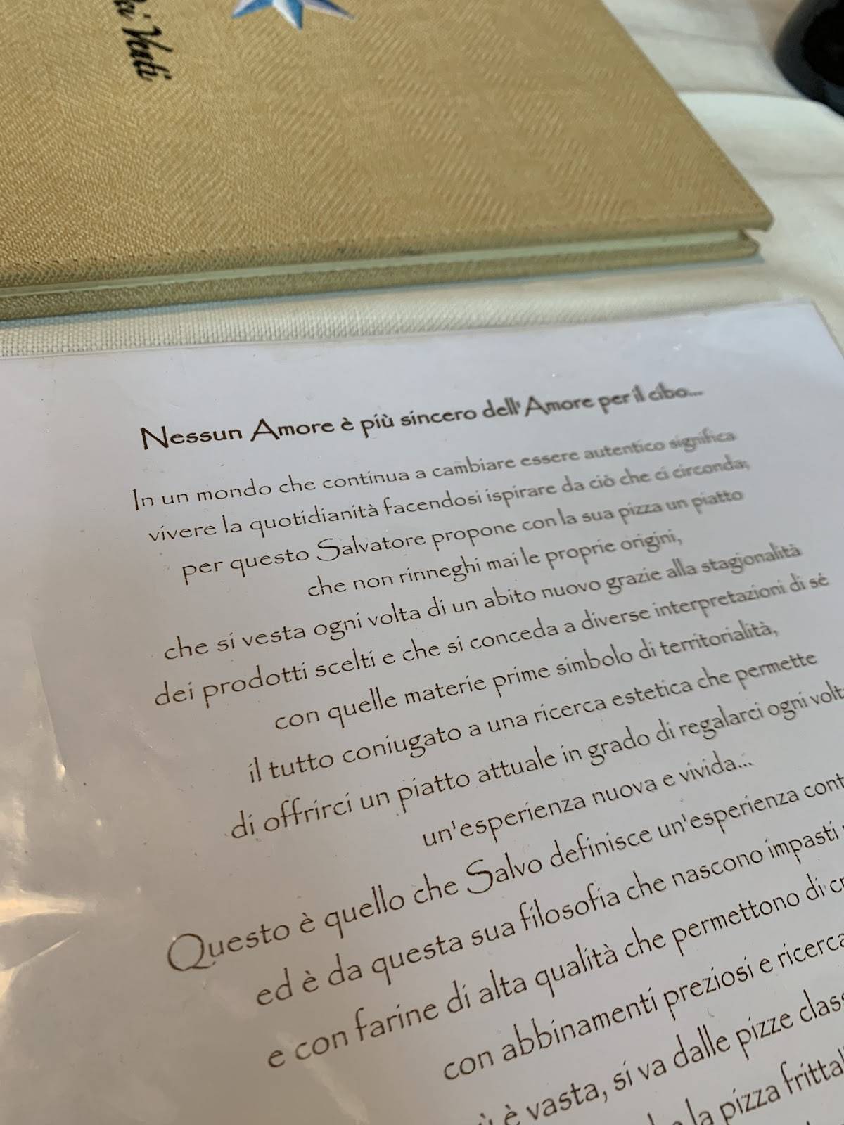 Menu di Pizzeria Ristorante La Rosa dei Venti 