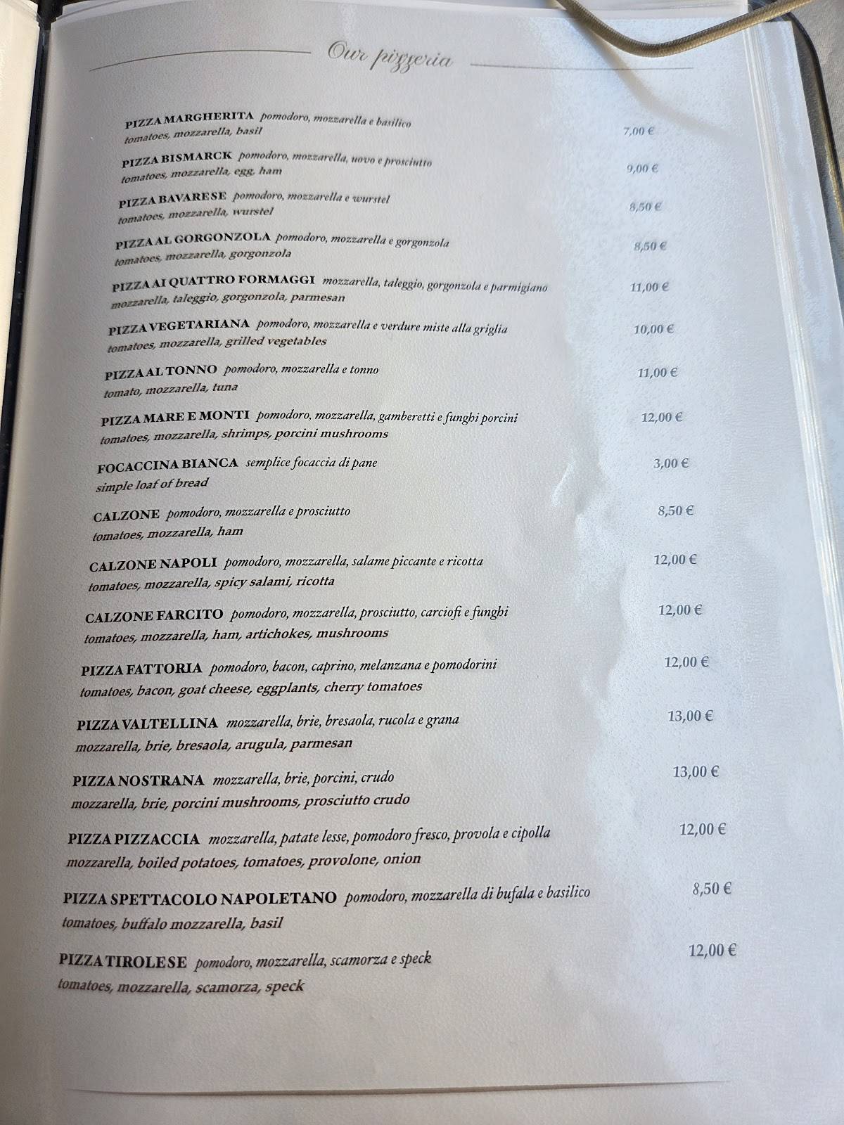 Menu di Pizzeria Ristorante Salernitano 