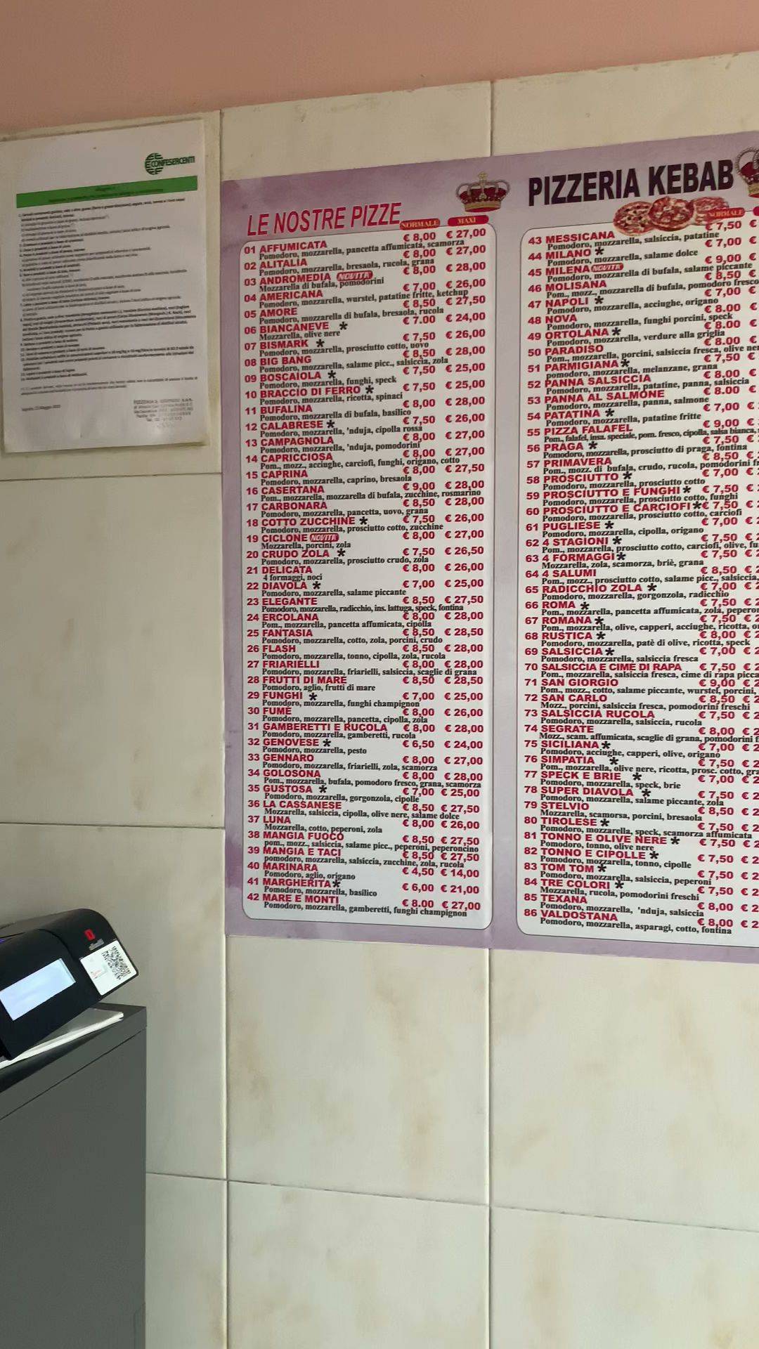 Menu di Pizzeria San Giorgio 