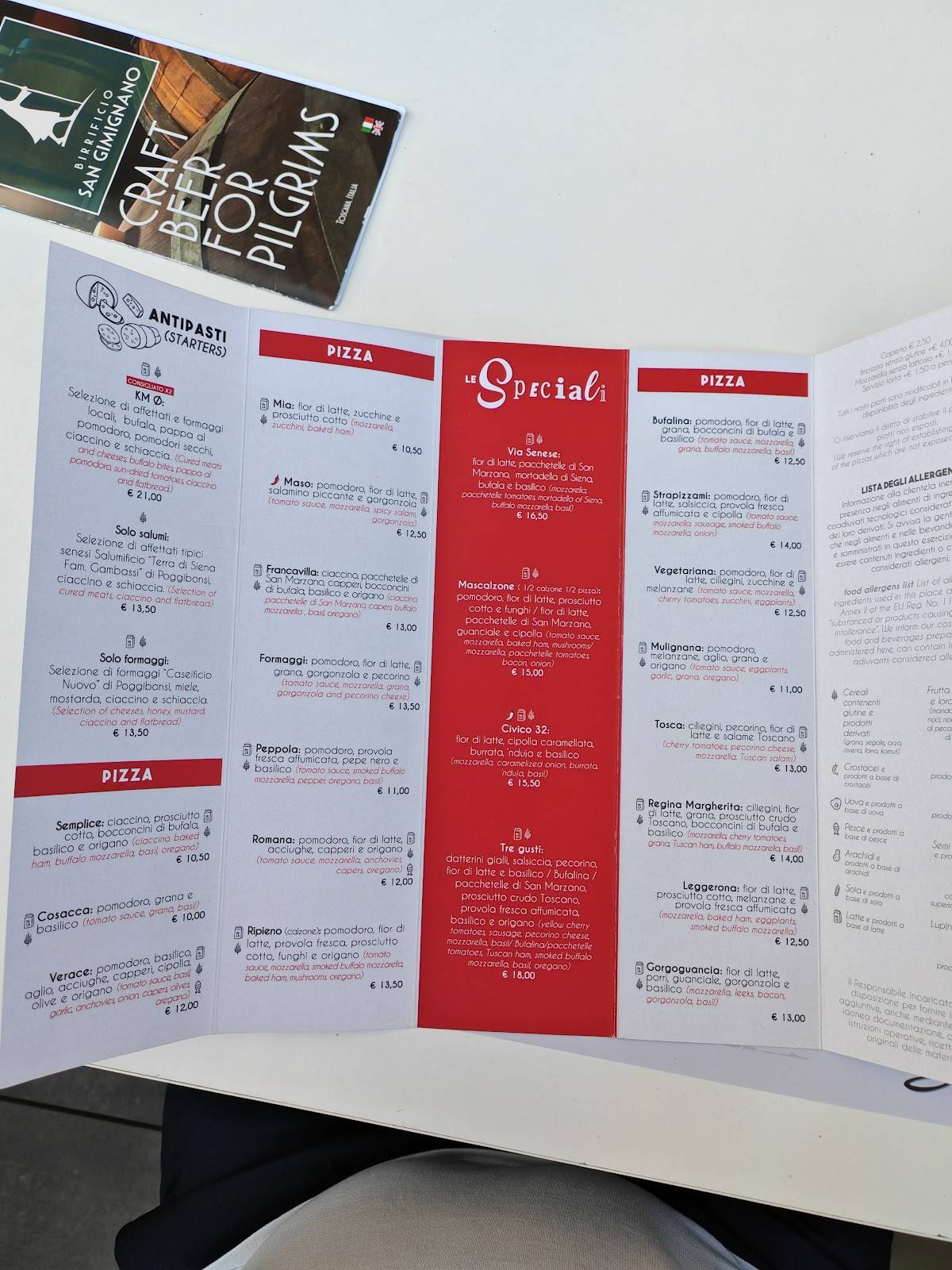 Menu di Pizzeria Strapizzami - Forno a legna - 