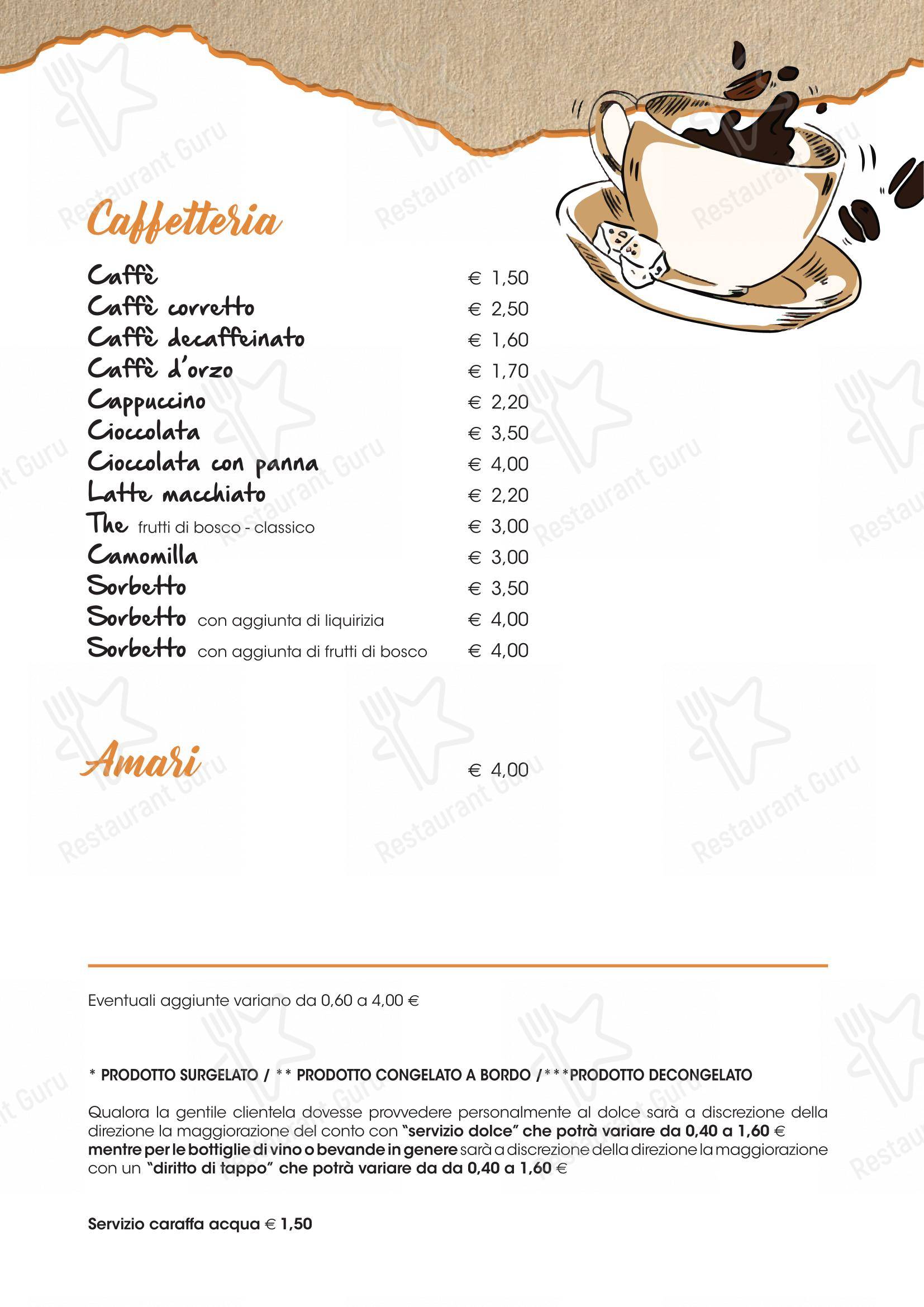 Pizzeria Ristorante Capovolta in Padova - Menu