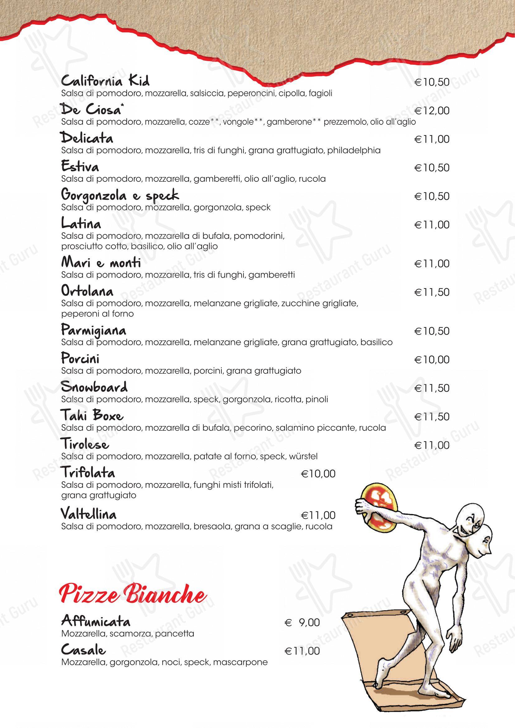 Menu di Pizzeria Ristorante Capovolta - Menu