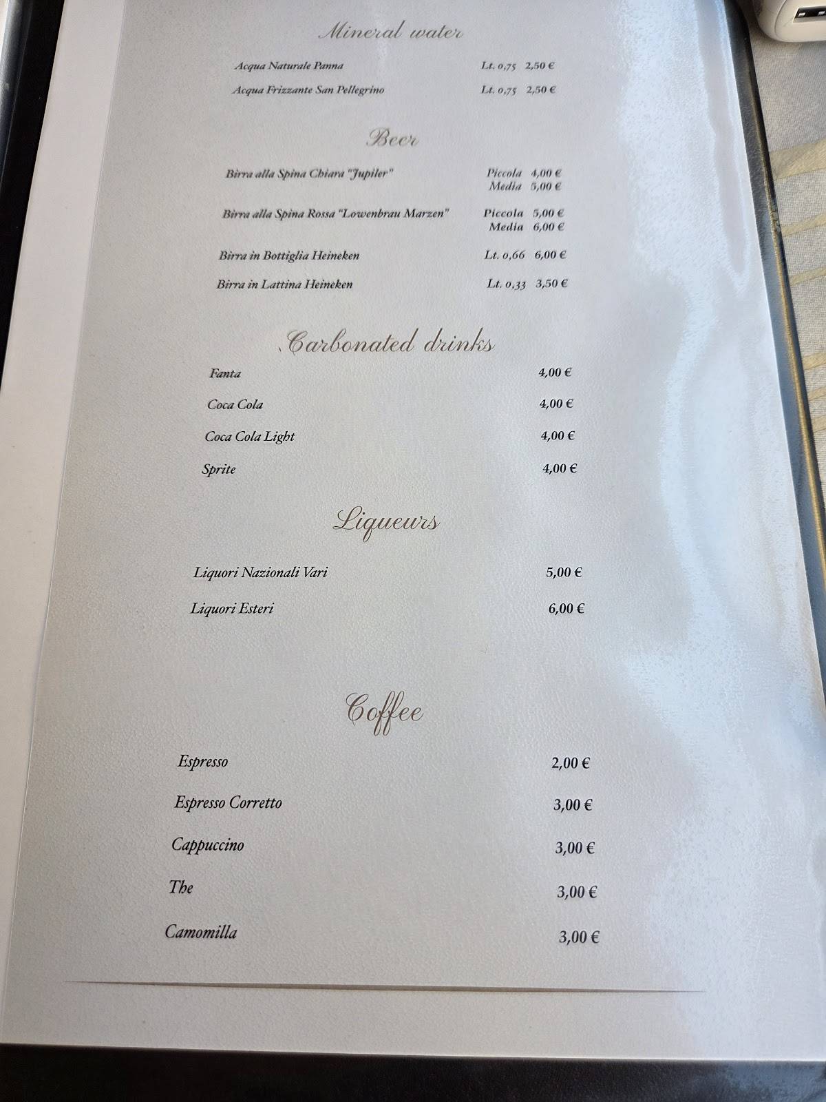 Menu di Pizzeria Ristorante Salernitano 