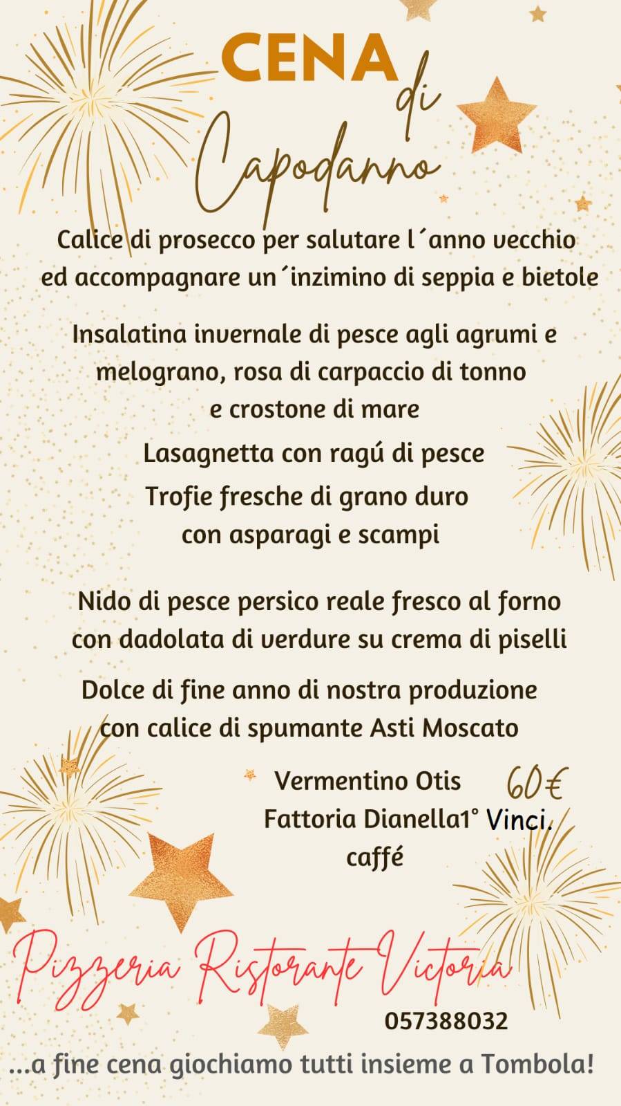 Menu di Pizzeria -Ristorante - Victoria 