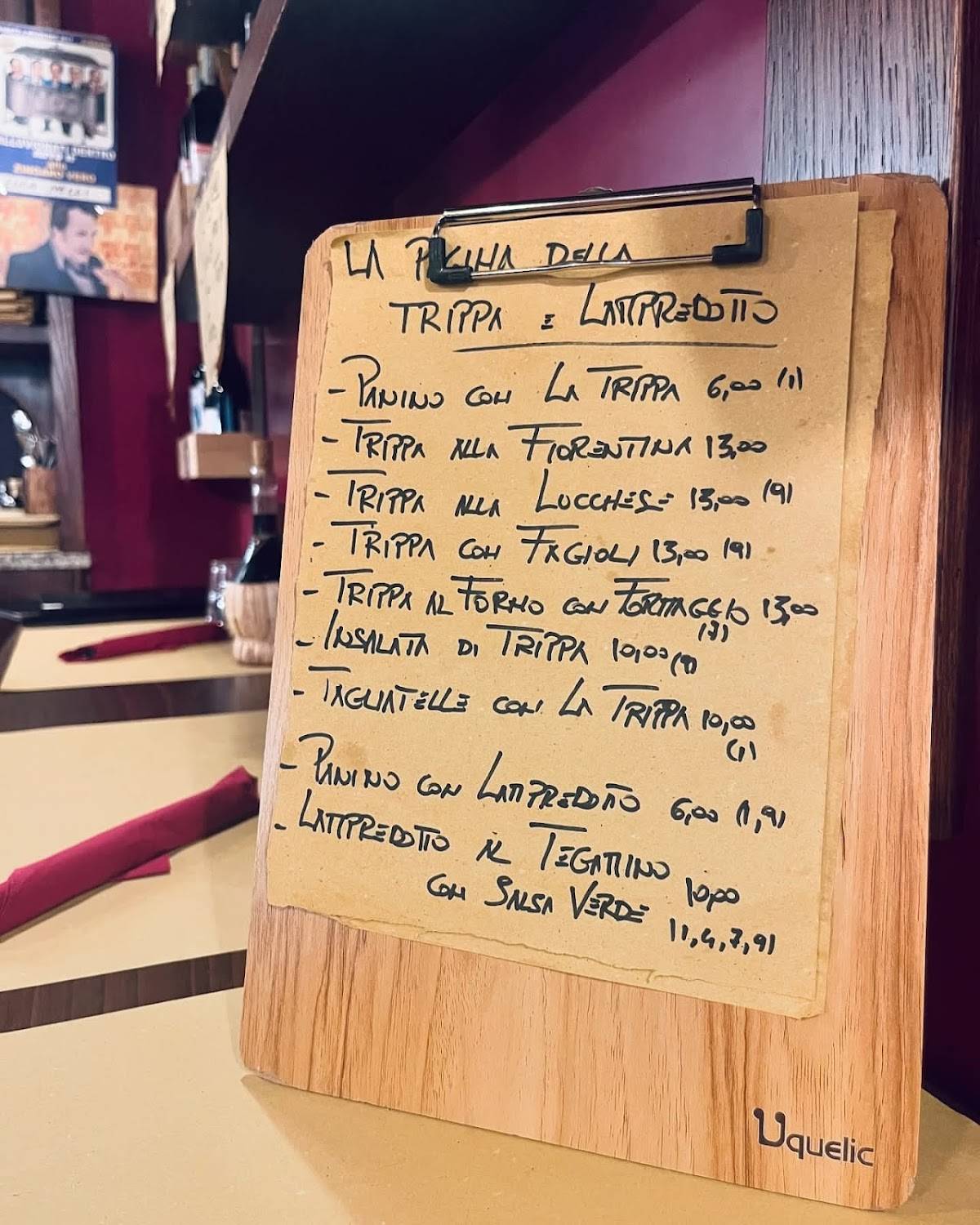 Menu di Rusticanella 2 da Luca 