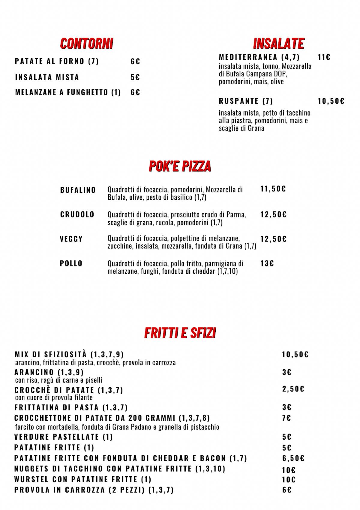 Menu di Putipù 