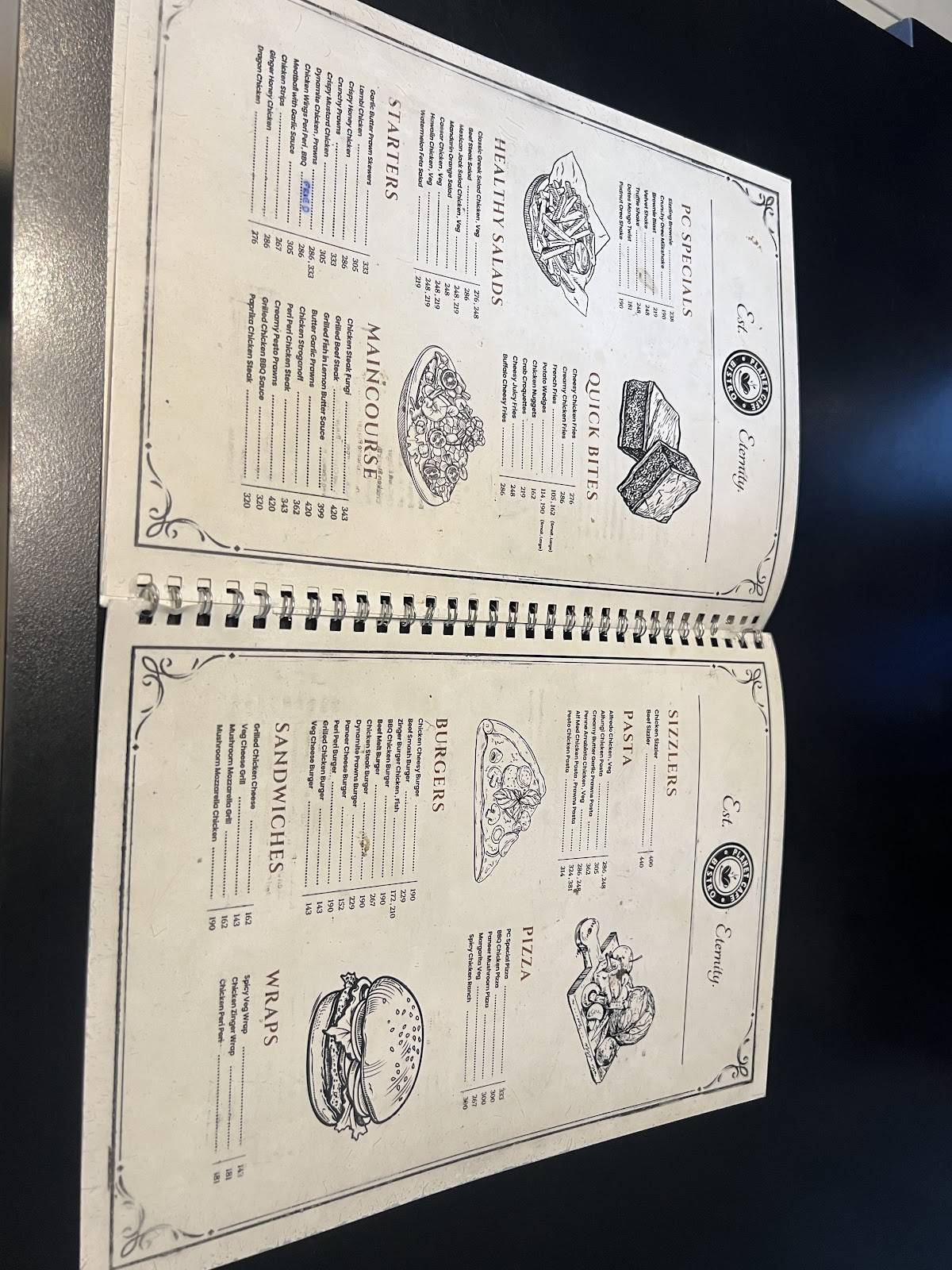 Planet Cafe menu