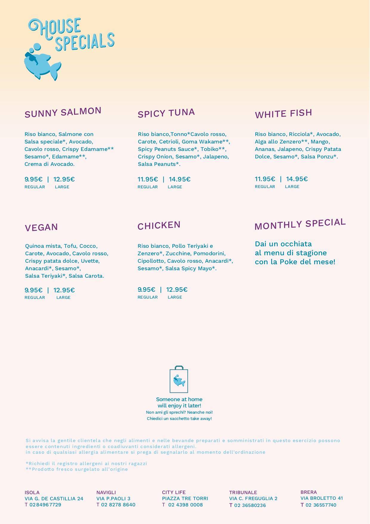 Menu di Poke House - Isola 