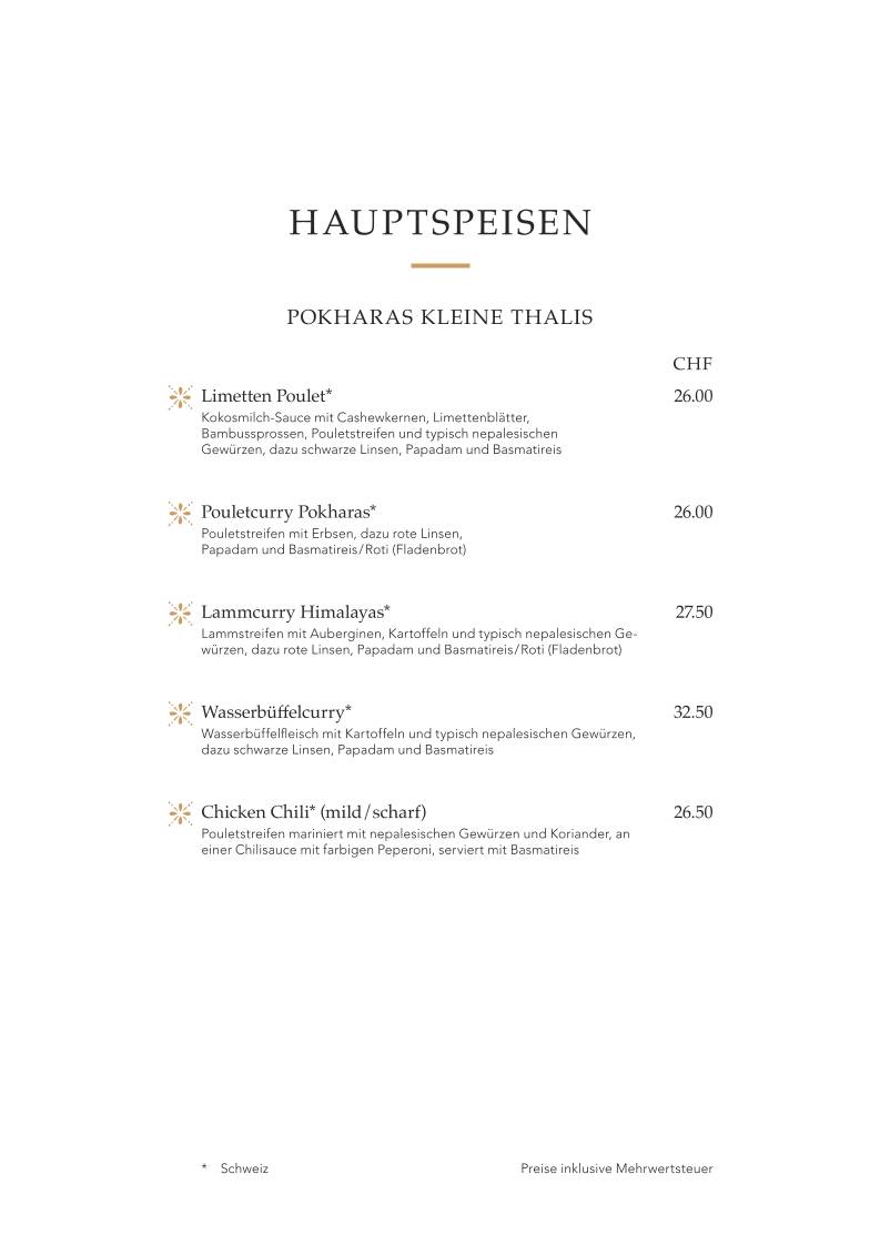Menu di Pokhara Nepali Kitchen und Take Away 