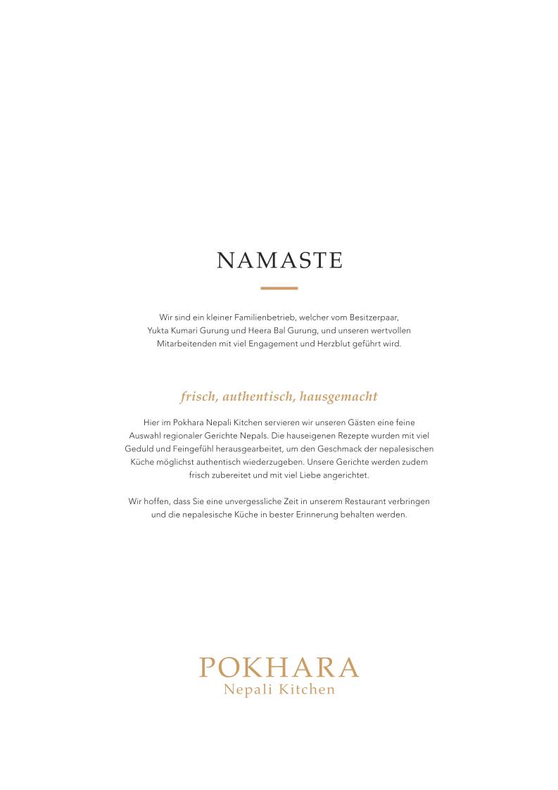 Menu di Pokhara Nepali Kitchen und Take Away 