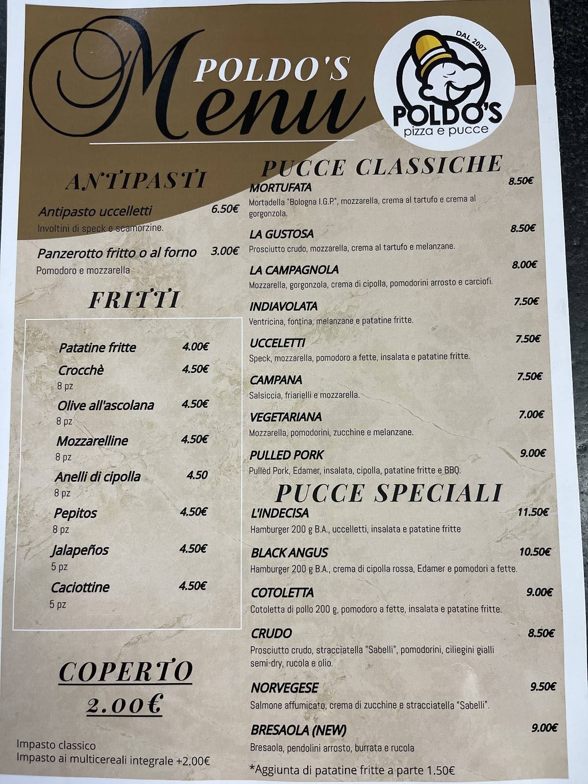 Menu di Poldo's Pizza 
