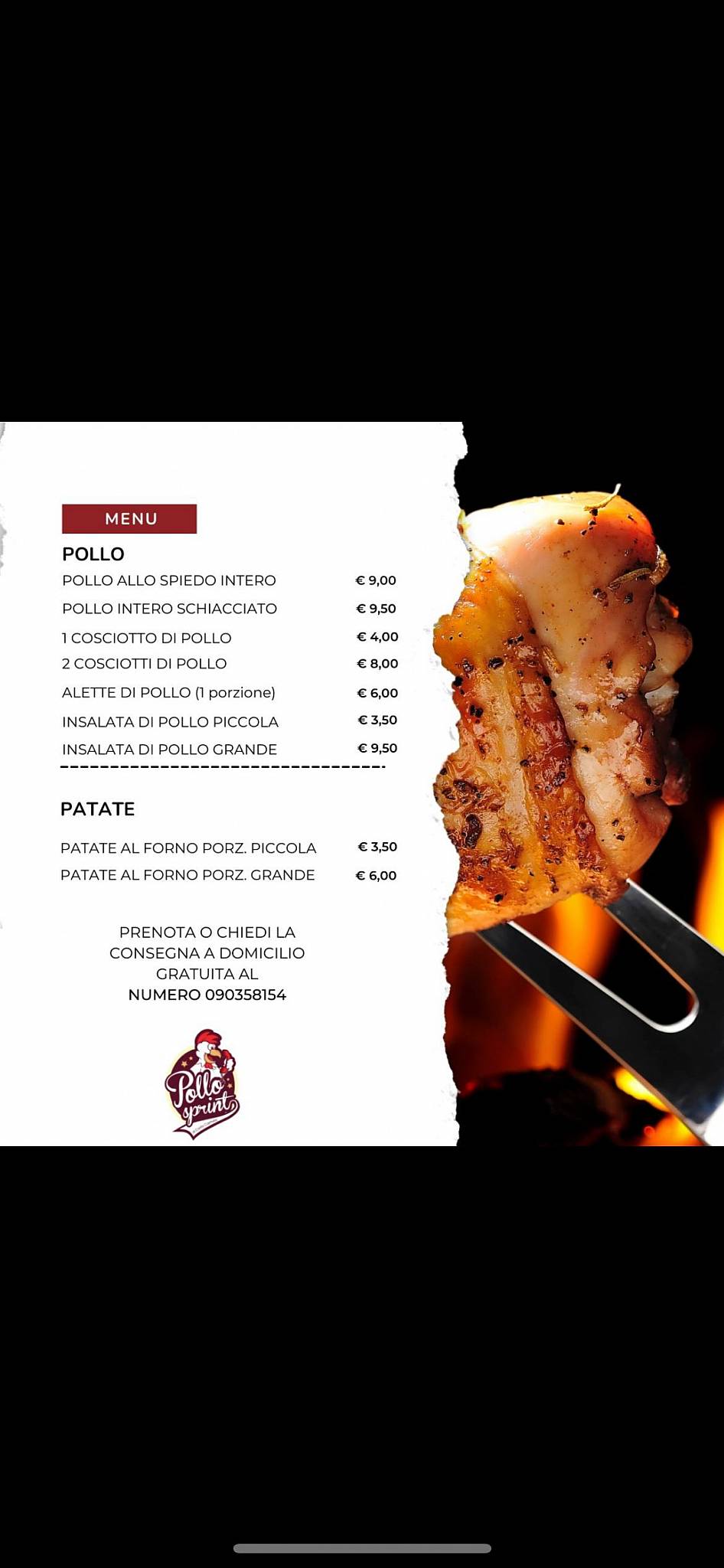 Menu di Pollo Sprint 
